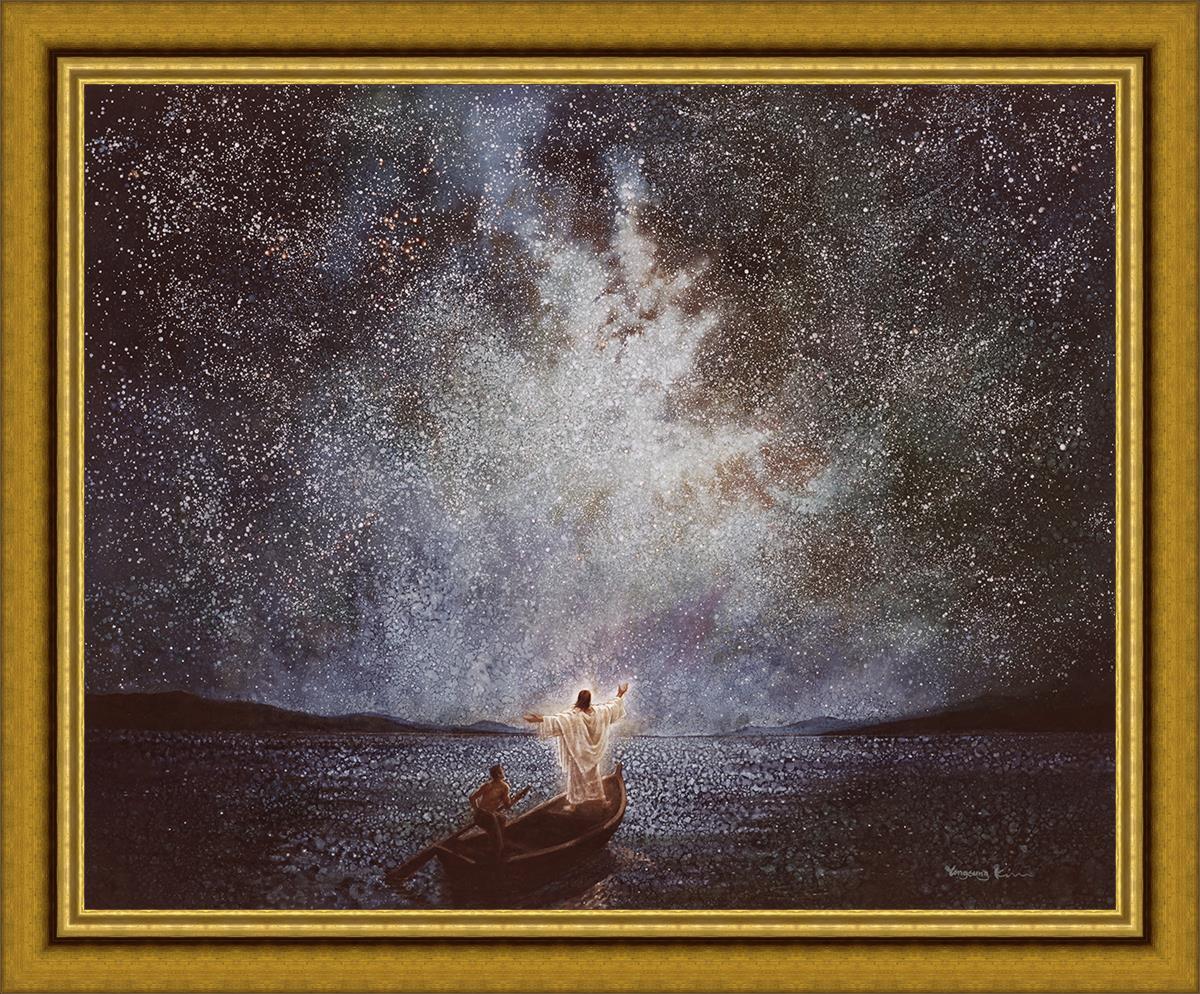 Calm and Stars Large Wall Art - Modern Abstract Canvas Painting for Living Room, Bedroom & Office Decor - Perfect for Home, Office & Meditation Spaces