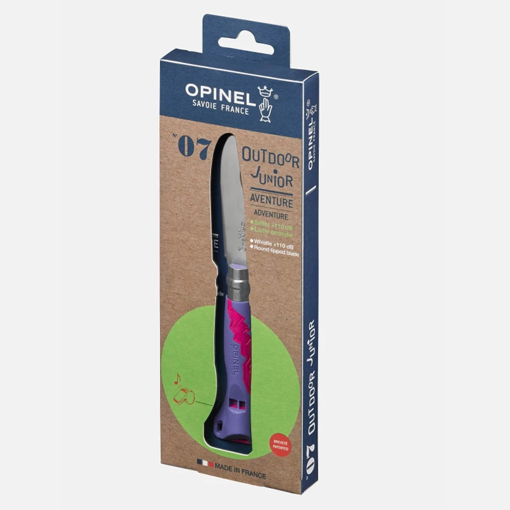 Opinel No.07 Outdoor Junior Pocket Knife - Compact Folding Knife for Camping, Hiking & Everyday Carry (EDC) - Perfect Gift for Kids & Beginners