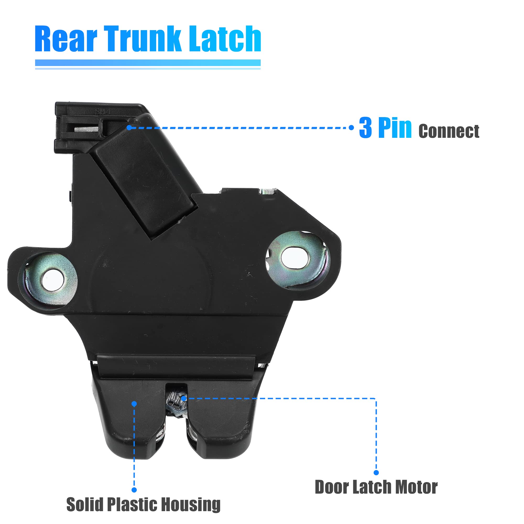 X AUTOHAUX Trunk Latch Lock Actuator 64600-AC030 Compatible with 2005-2012 Toyota Avalon - Engine Tailgate Door Latch Actuator Motor Replacement Part - Perfect for Car Door Repair & Maintenance