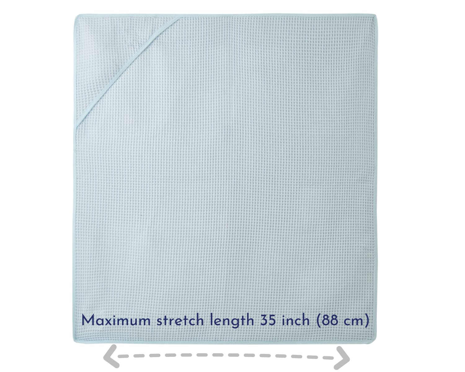 BlueForest Baby Hooded Waffle Bath Towel - 100% Cotton Swaddle Blanket for Newborns - Soft Absorbent Towel for Bath, Shower & Swimming - Perfect Baby Shower Gift (Light Blue) - Ideal for Nursery, Beach & Pool Time