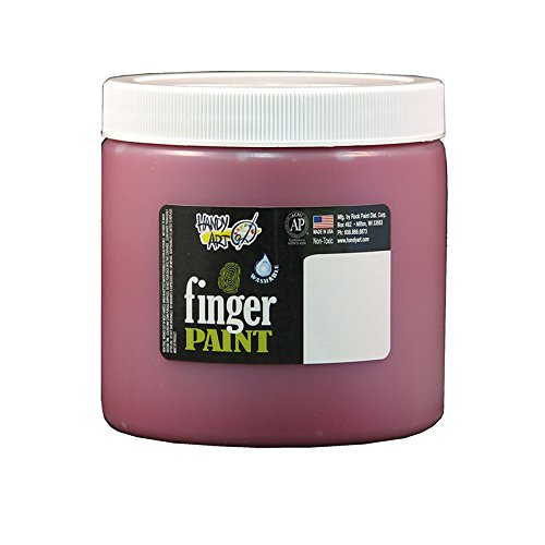 Handy Art Washable Finger Paint Set of 24 - 16oz Red Rock Paint for Kids | Non-Toxic & Easy Clean | Perfect for Classroom Art Projects & Home Crafts