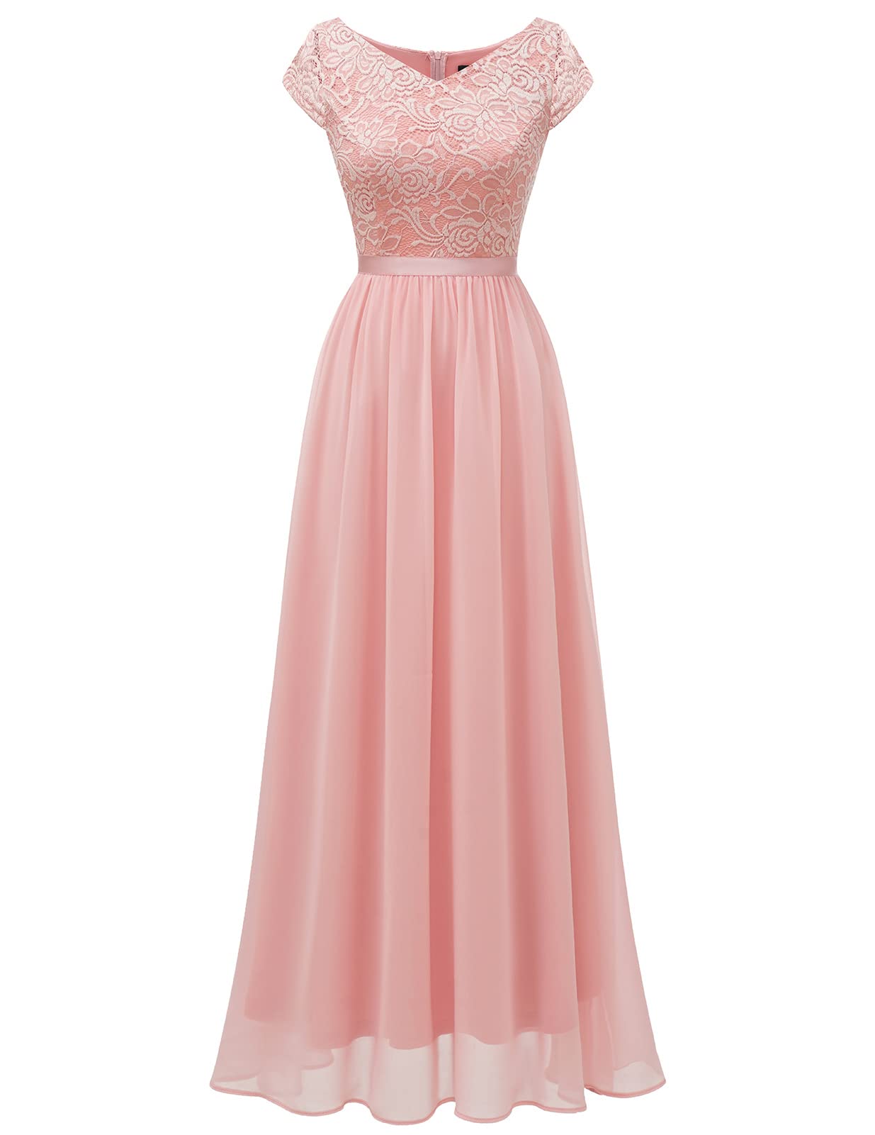 Elegant Long Formal Dresses for Women 2024 | V-Neck Wedding Guest & Bridesmaid Dress | Homecoming, Evening Party & Beach Occasions | Perfect for Fall Weddings, Galas & Special Events