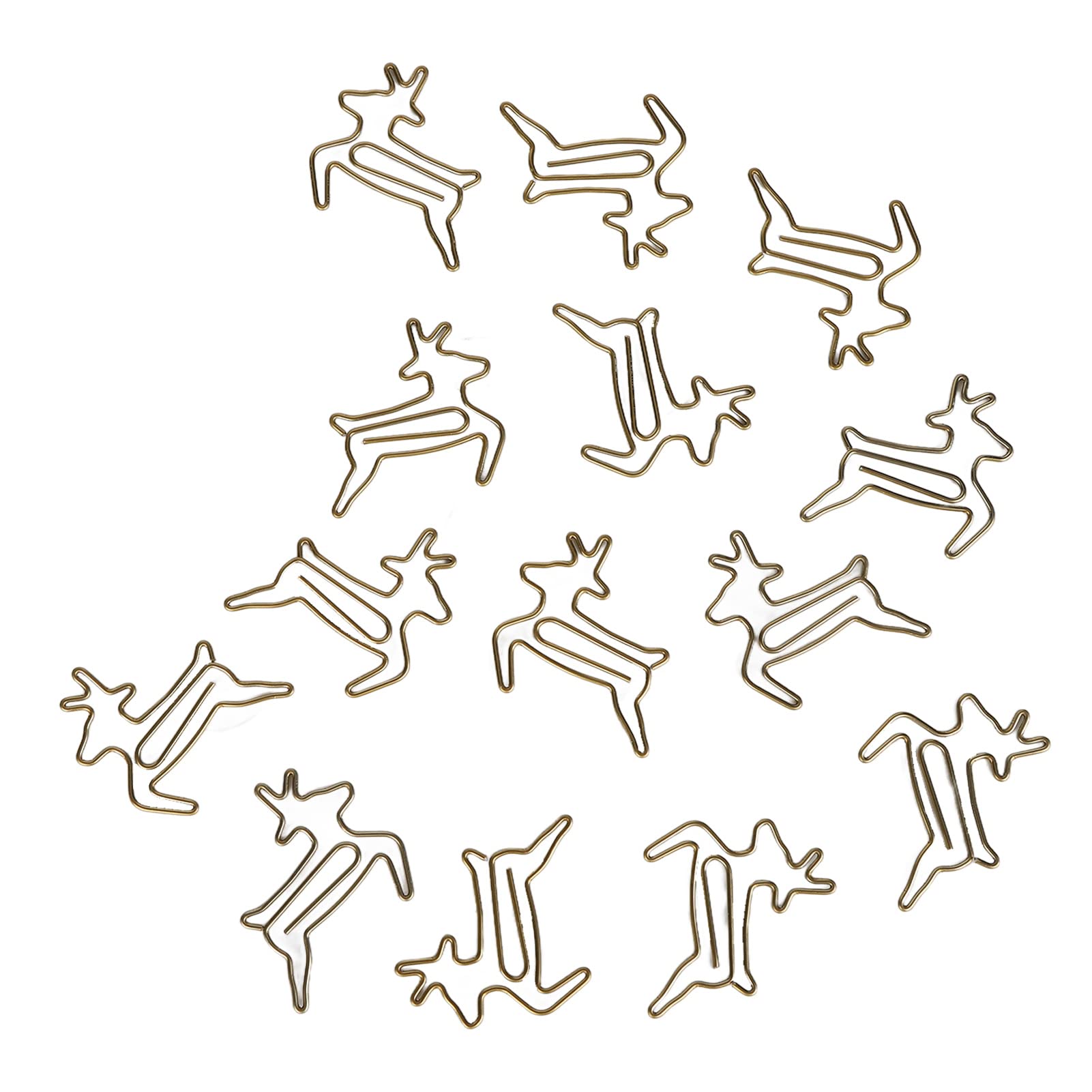 Deer-Shaped Paper Clips - Small Multifunctional Office Supplies for Home & School Use | Colorfast & Lightweight for Organizing Documents, Crafts & Bulletin Boards