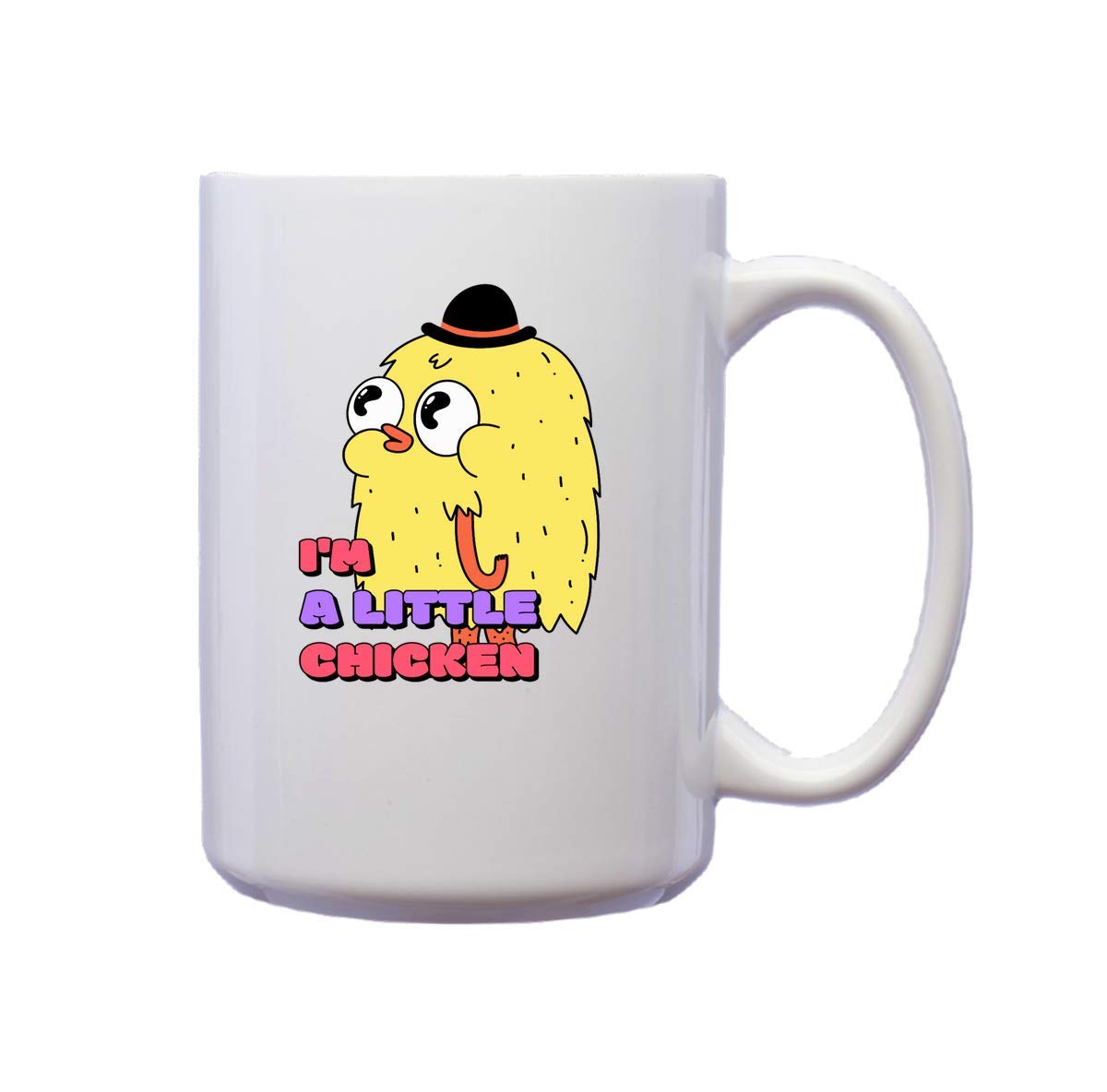 Funny 'I'm A Little Chicken' Farm Animal Novelty Ceramic Coffee Mug - Humorous Pop Culture Gift for Coffee Lovers - Perfect for Farmhouse Kitchens, Office Pranks & Chicken Enthusiasts