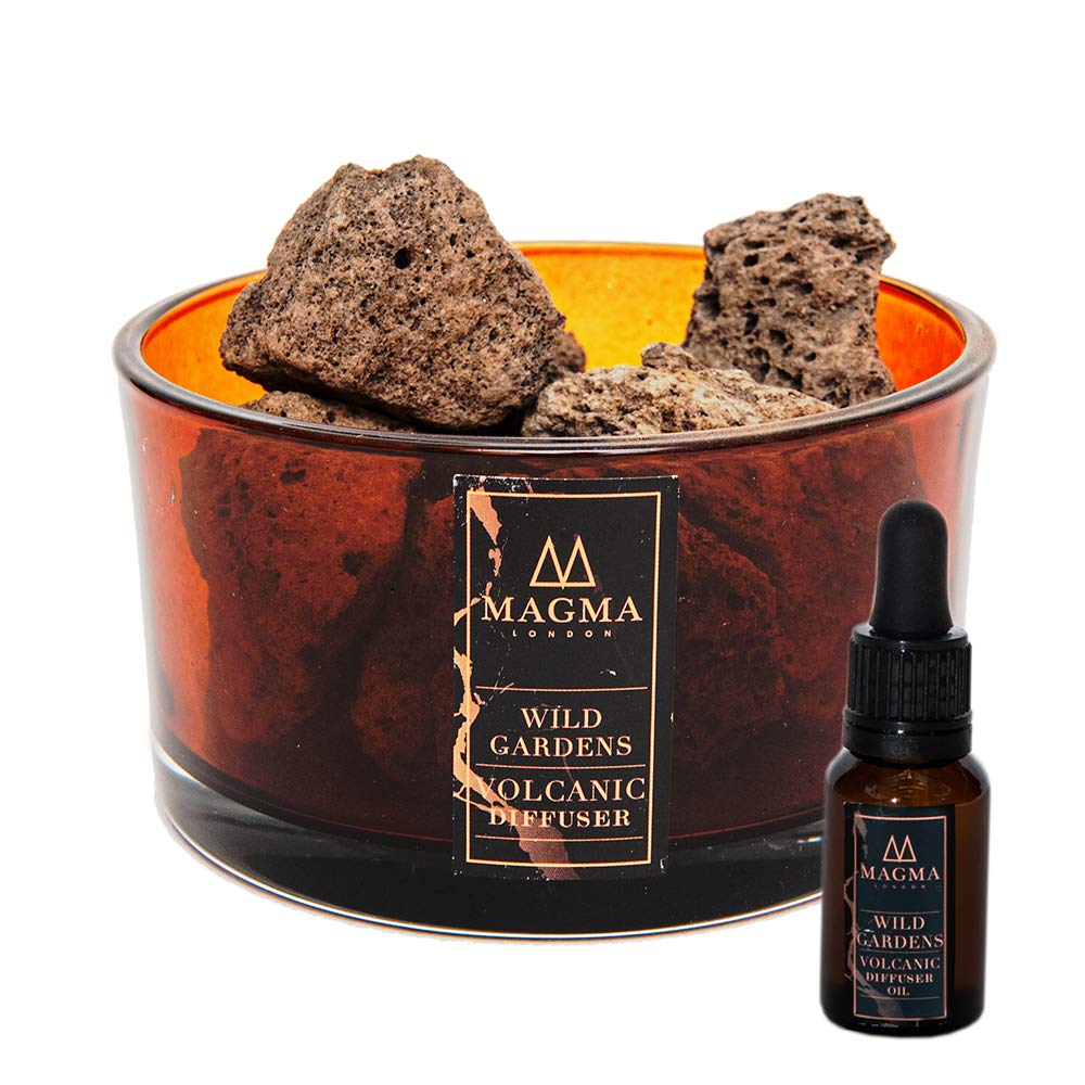 Lava Stone Essential Oil Diffuser - Natural Volcanic Rock Aromatherapy Diffuser for Home & Office - Long-Lasting Organic Aroma Stones by Magma London - Perfect for Meditation, Yoga, and Stress Relief