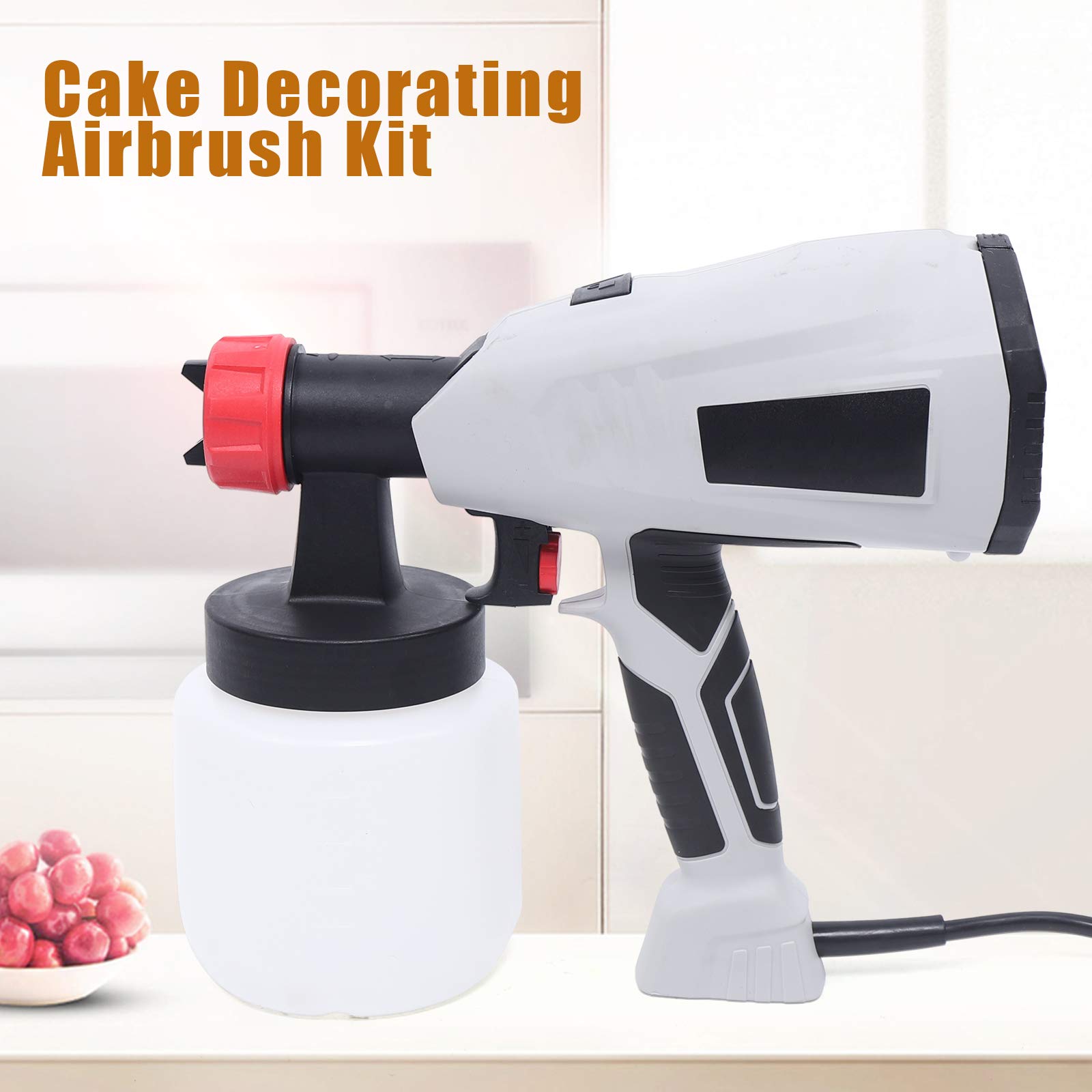 500W Chocolate Spray Gun Kit - Manual Wet Desserts Sandblasting Machine for Cake & Pastry Decorating | Airbrush Tool for Baking, Dessert Art & Craft Decorations (Perfect for Birthday Cakes, Wedding Desserts & DIY Food Art Projects)