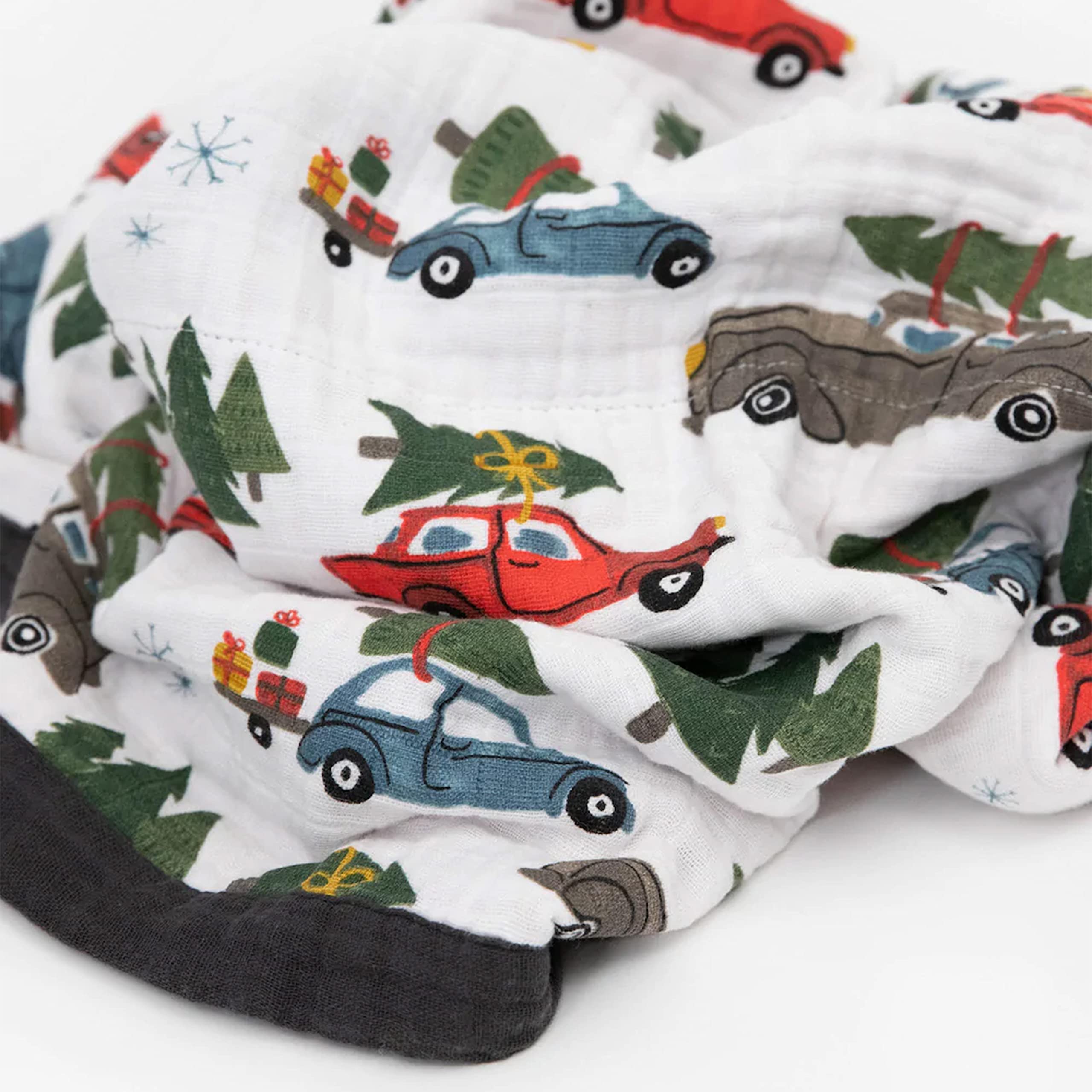 Little Unicorn Holiday Haul Cotton Muslin Quilt Receiving Blanket - 100% Organic Cotton, Ultra Soft Baby Swaddle Blanket for Newborns & Toddlers (30
