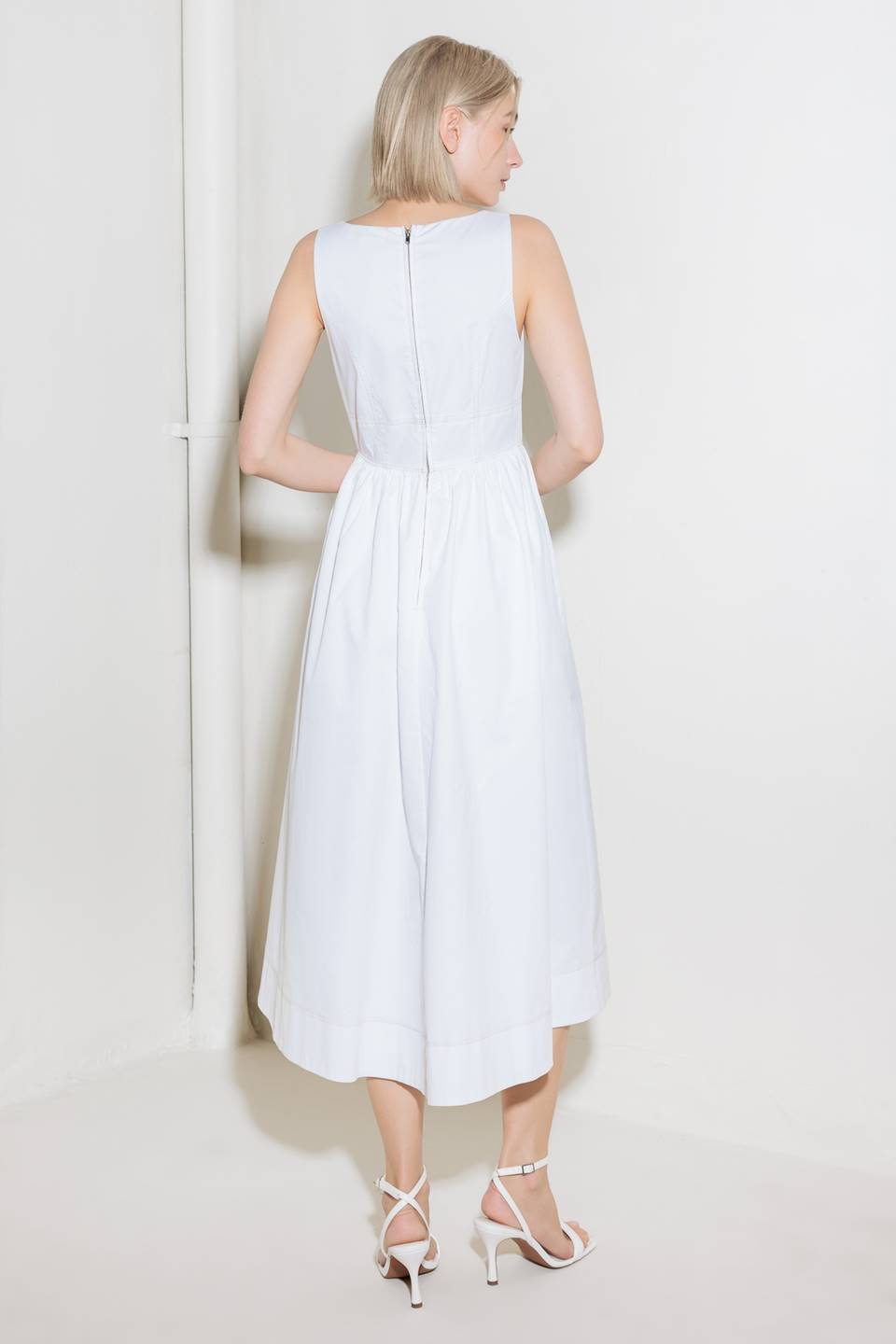 CATCH THE SUN White Midi Dress - Flowy Summer Dress for Women, Beach Wedding Guest Dress, Boho Chic Outfit for Vacation & Outdoor Parties