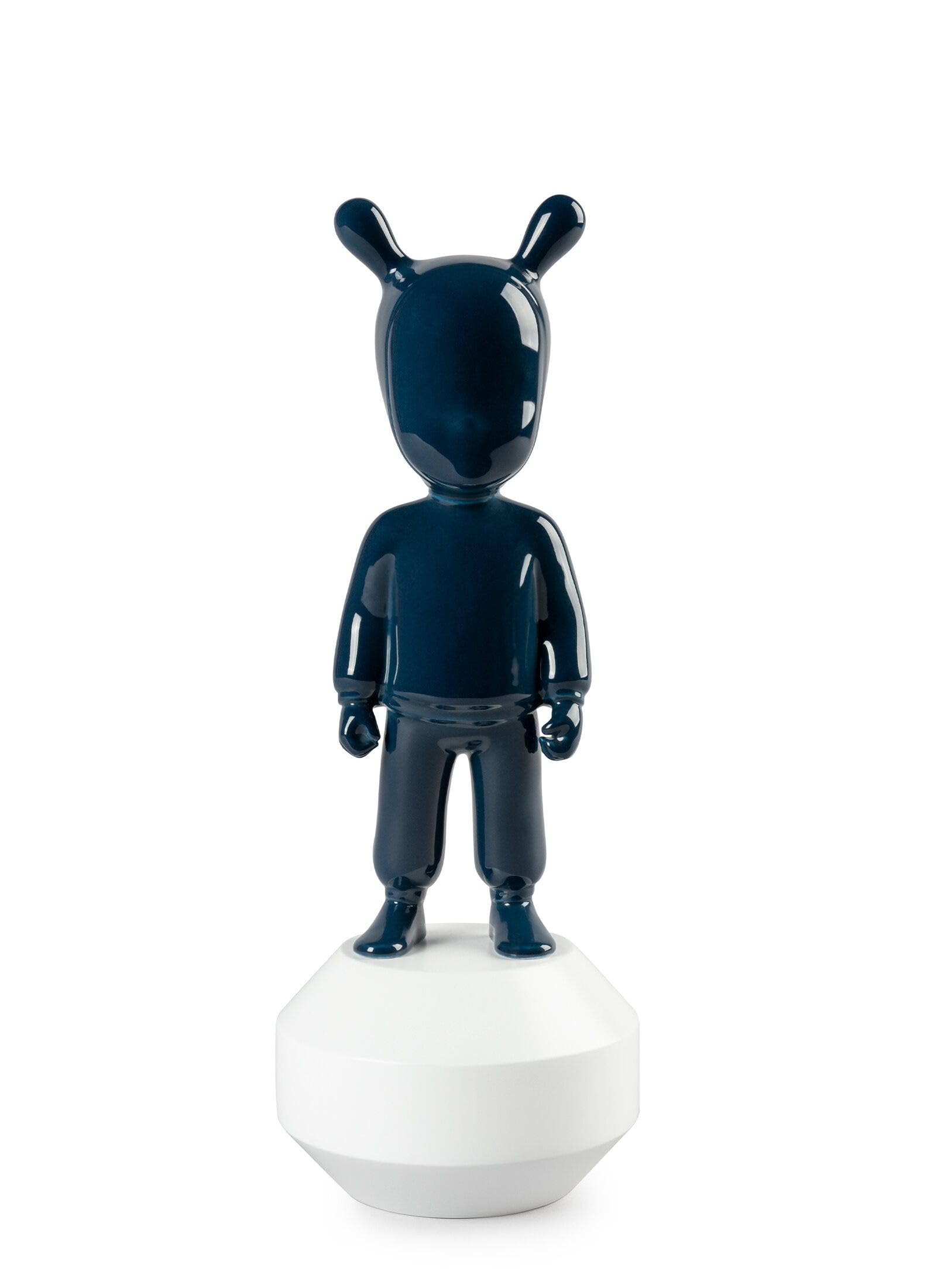 LLADRÓ The Dark Blue Guest Figurine - Handcrafted Porcelain Collectible Statue | Small Decorative Home Accent for Living Room, Bookshelf & Gift Giving