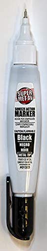 12 Pack Black Squeeze Action Metal Tip Markers - Premium Paint Markers for DIY Crafts, Home Decor, and Industrial Labeling
