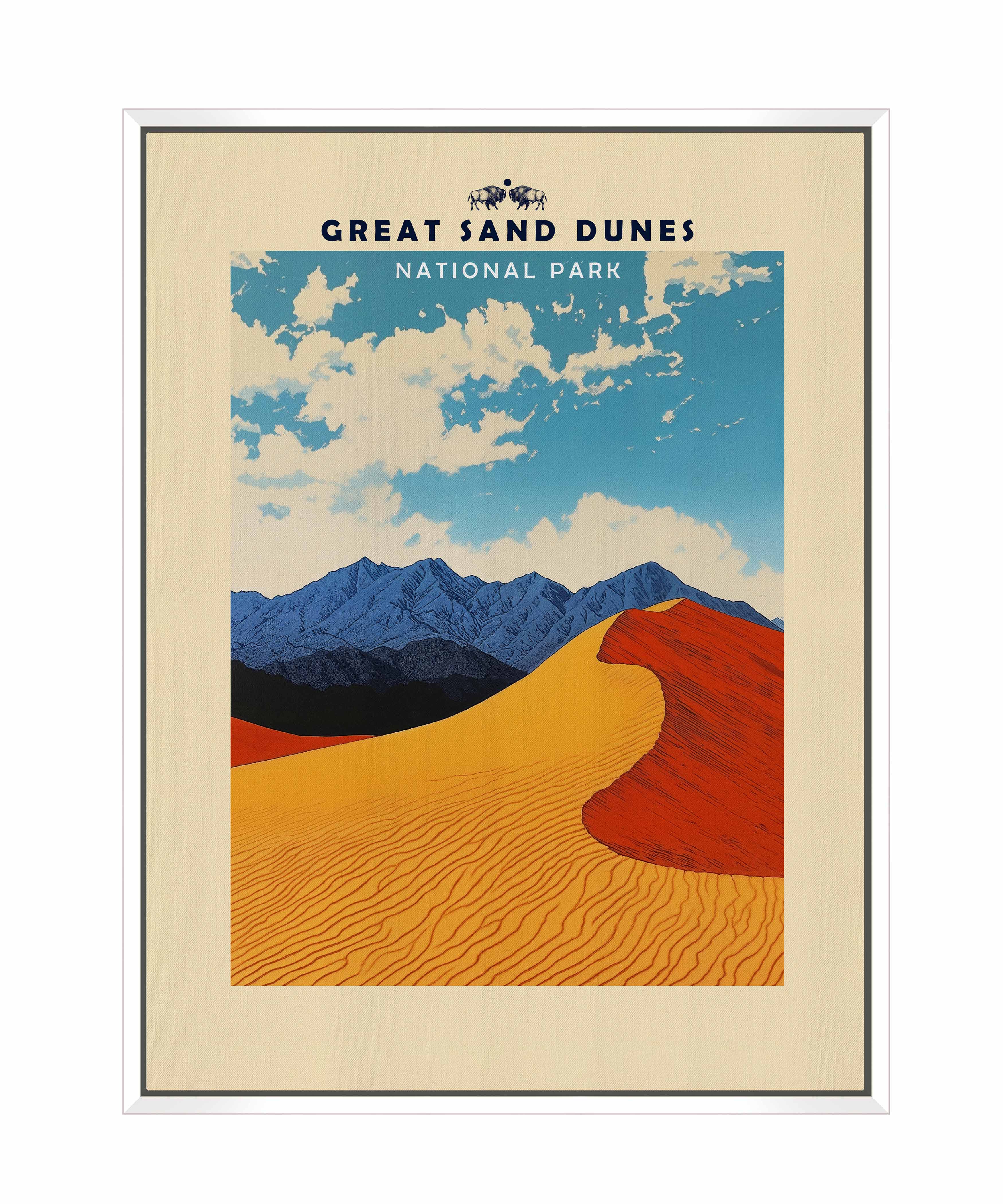 Great Sand Dunes Gallery Wrapped Canvas Wall Art - Stunning Landscape Photography Print for Living Room, Bedroom & Office Decor
