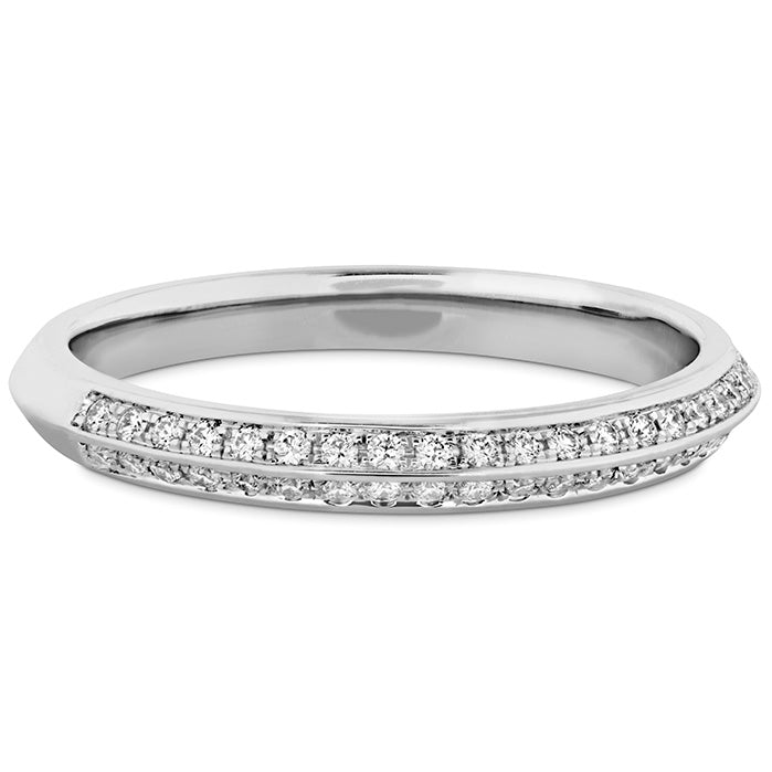 Hearts On Fire Camilla Pave Knife Edge Diamond Wedding Band Ring - 14K White Gold Diamond Eternity Ring for Women, Perfect for Engagement, Anniversary & Bridal Jewelry Gifts