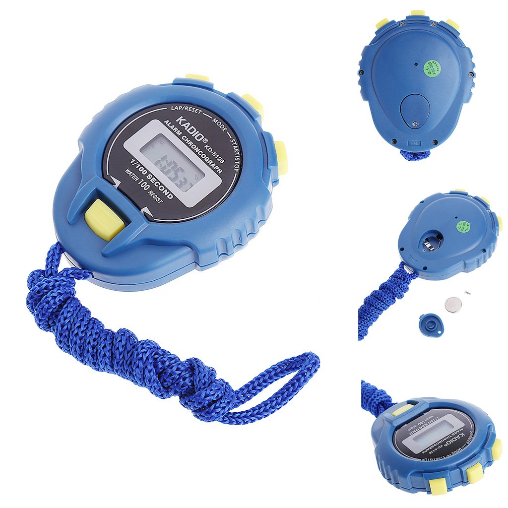 Youngy Digital LCD Sports Stopwatch - Waterproof Chronograph Timer with Wrist Strap for Running, Swimming, and Track & Field Training