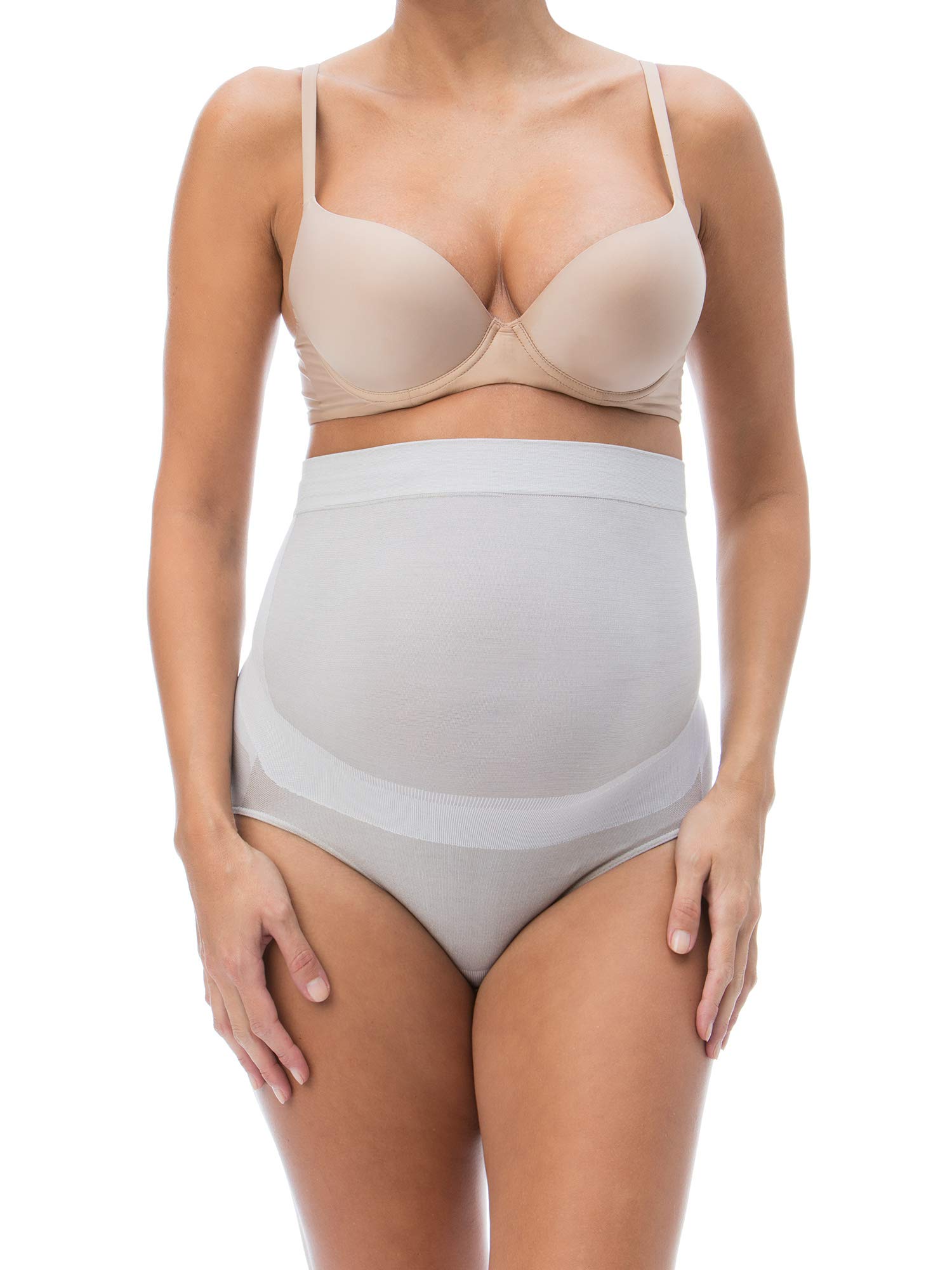 RelaxMaternity 5150 Silver Fiber Over The Belly Maternity Underwear - 100% Made in Italy - Soft & Breathable for Pregnancy Comfort - Perfect for Everyday Wear & Maternity Photos
