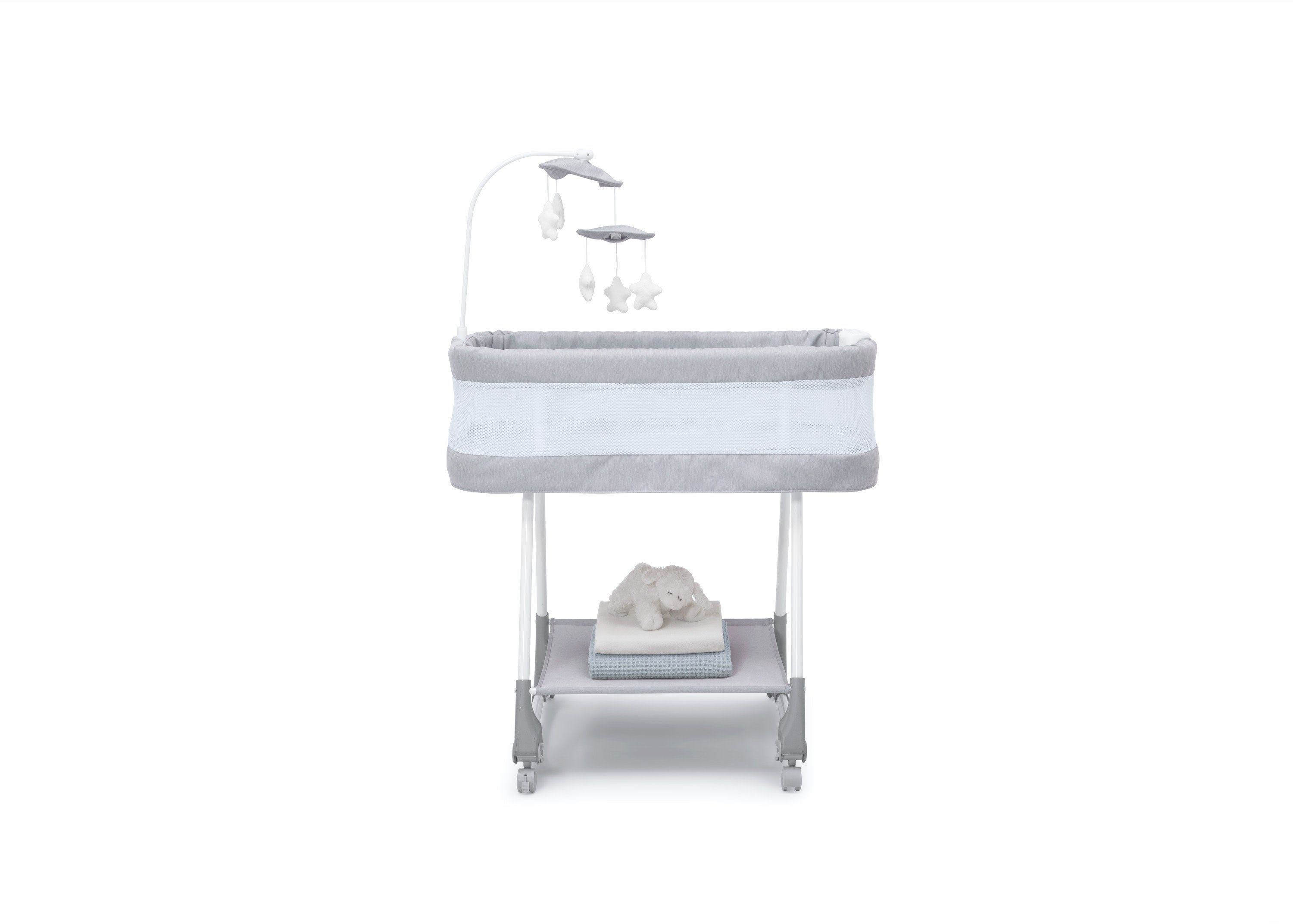 Shooting Star Rocking Bassinet with Breathable Air Flow Mesh - Perfect for Nursery, Bedroom & Travel - Safe & Comfortable Baby Sleep Solution