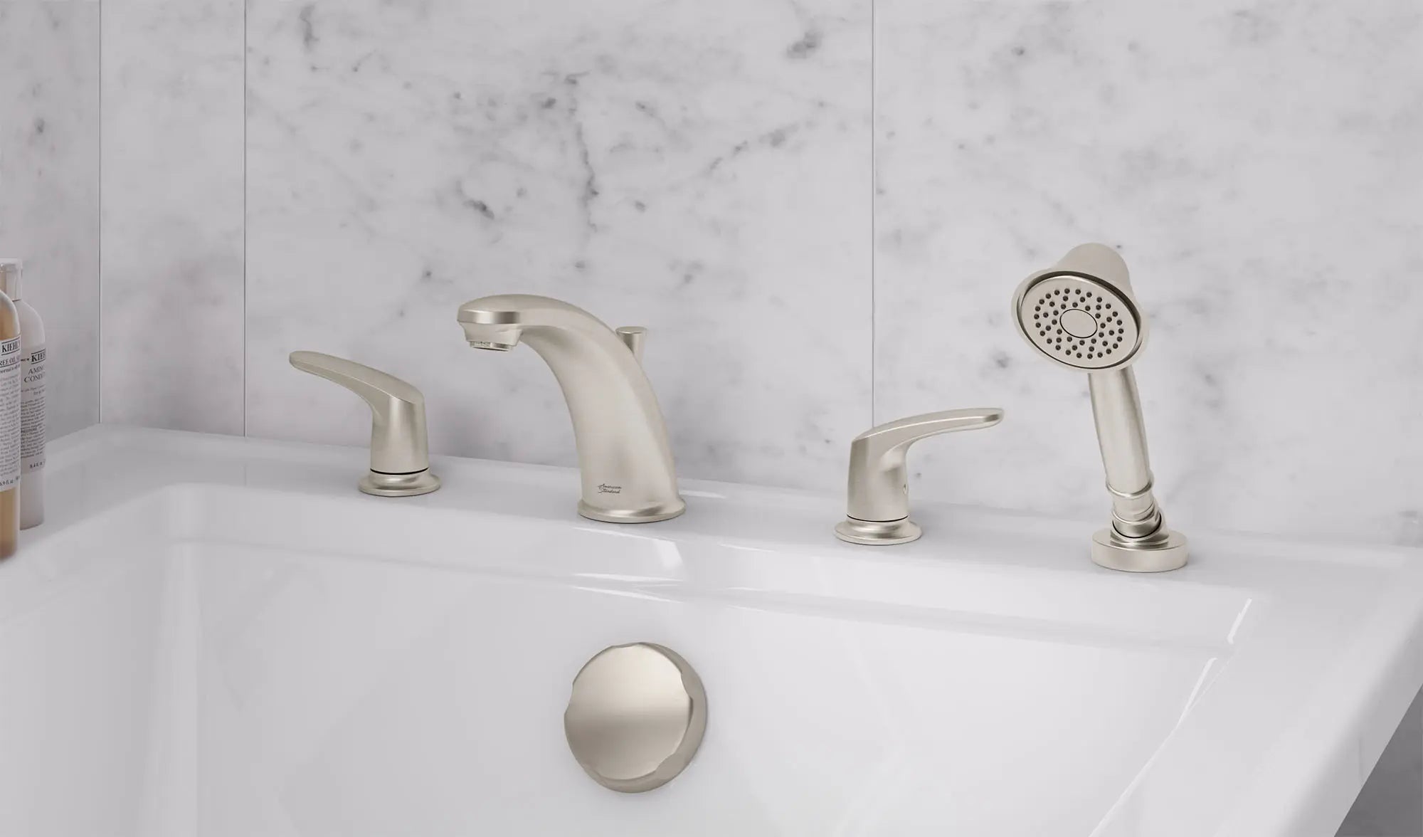 Colony PRO Bathtub Faucet Trim Kit with Lever Handles - Includes Personal Shower Head - Compatible with Flash Rough In Valve - Perfect for Bathroom Renovation and Modern Home Upgrade