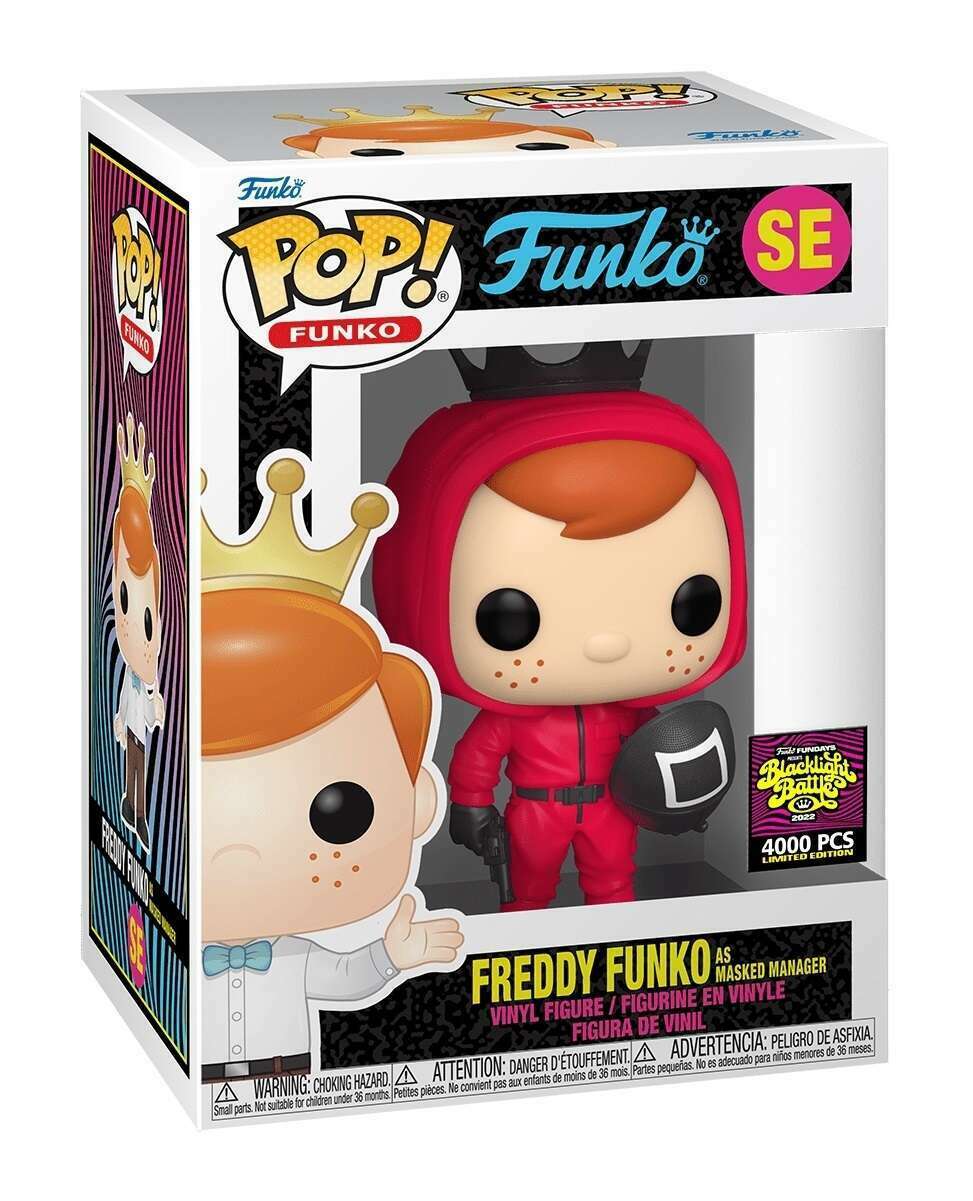 Freddy Funko as Masked Manager (Square) - Exclusive Collectible Pop! Vinyl Figure - Perfect for Funko Pop Collections, Office Decor, and Gifts for Pop Culture Fans