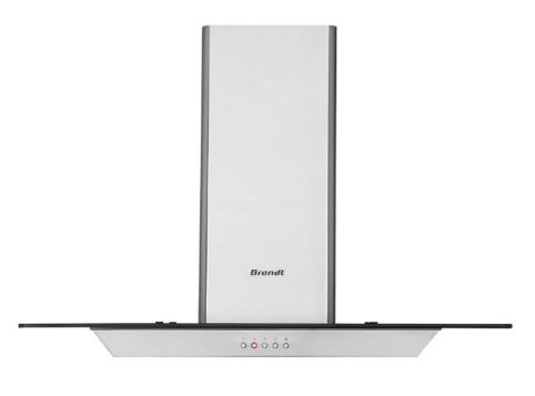 Brandt BHI1944IX Stainless Steel & Glass Island Range Hood - Modern Kitchen Ventilation for Home Cooking & Smoke Removal