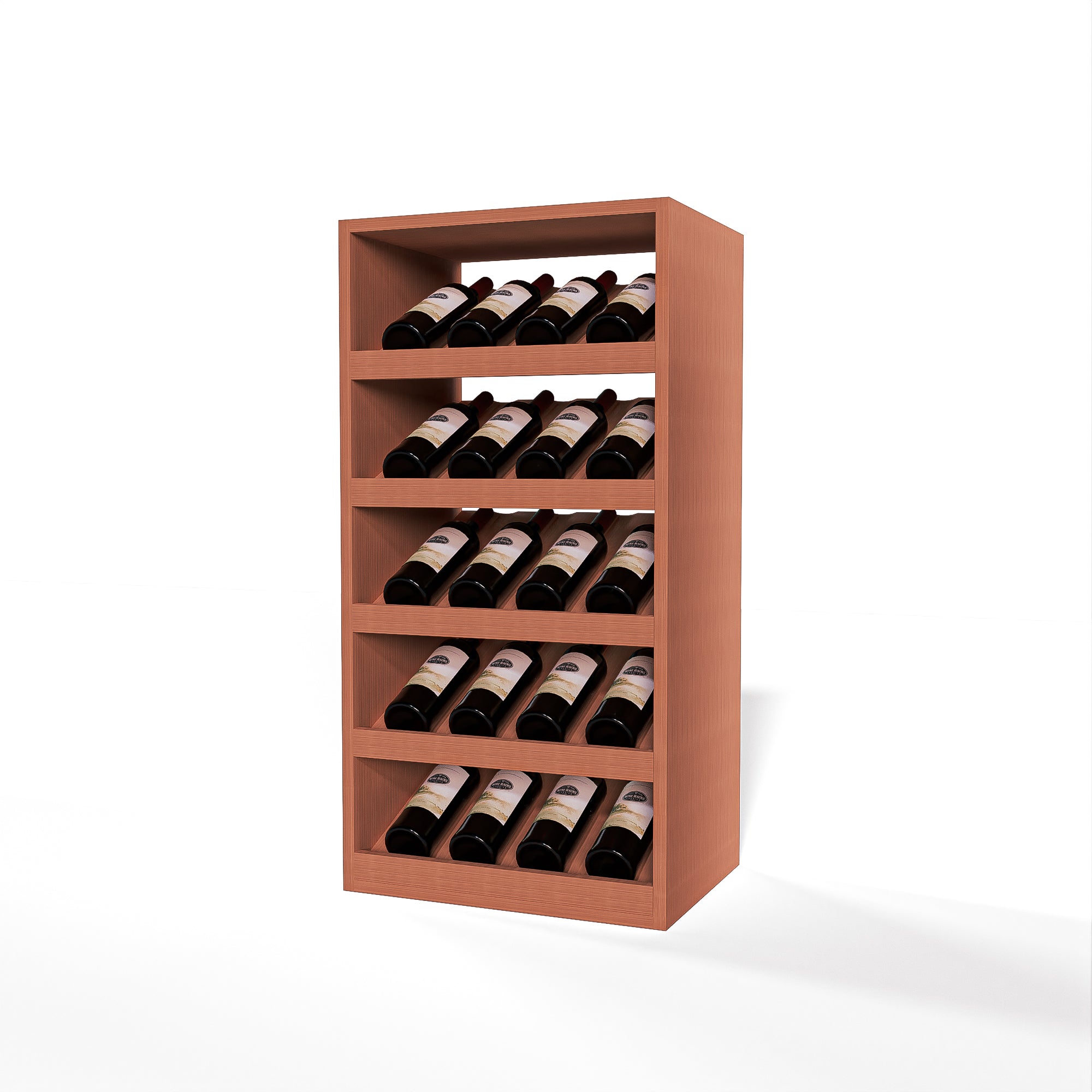 GrandCellar™ 4 Column Full Depth Cradle Wine Display Rack - 36 Bottle Capacity for Wine Cellar, Restaurant, or Home Bar Storage