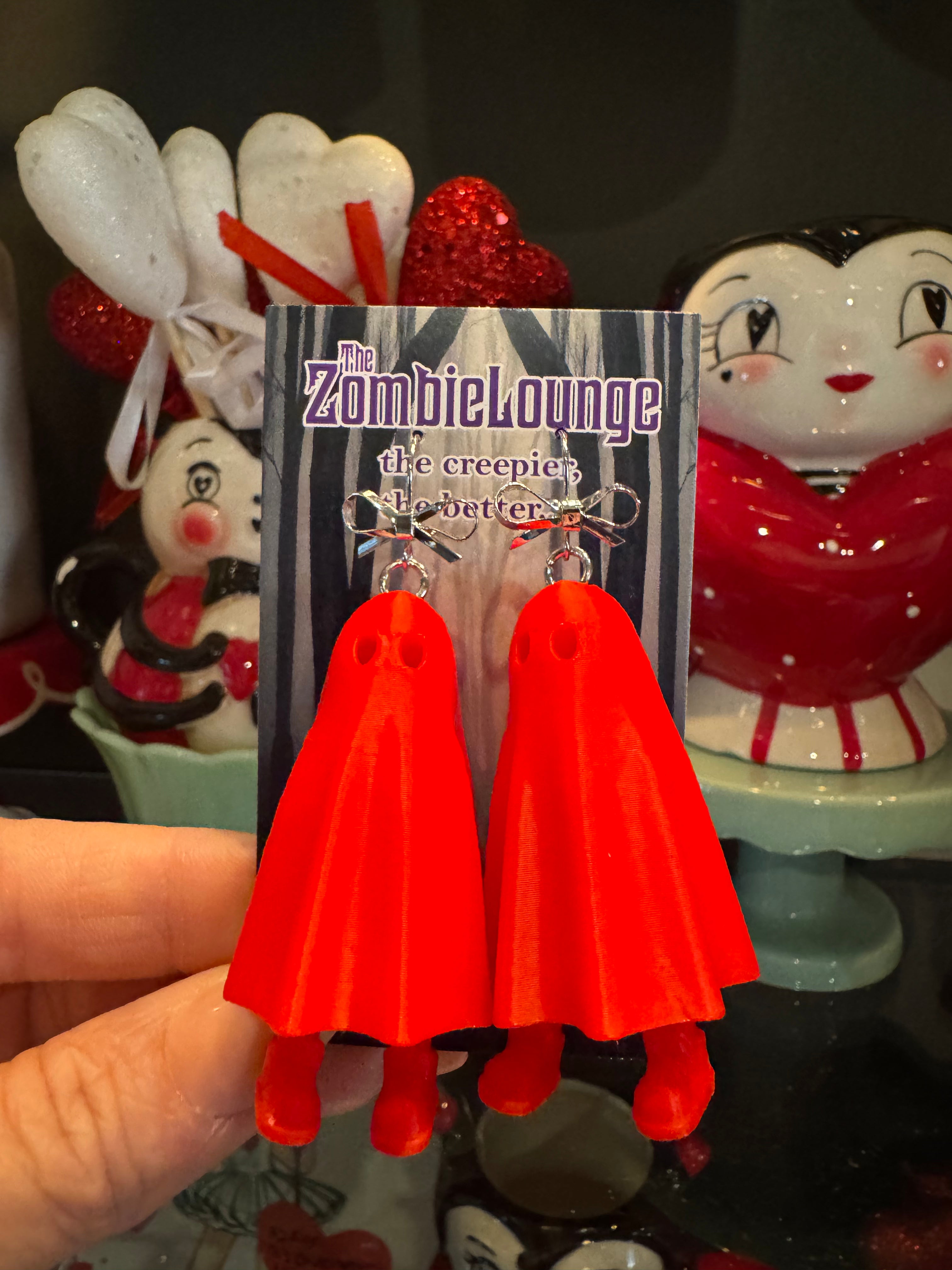 Spooky Dancing Ghost Earrings for Women - Halloween Party Accessories & Gothic Jewelry Gift
