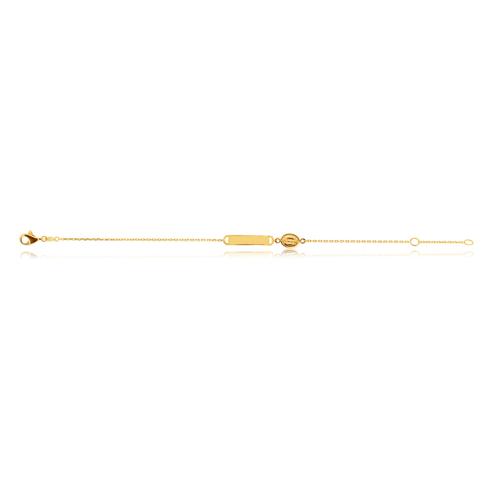 9ct Yellow Gold 17cm Kids Bracelet - Dainty Gold Chain Bracelet for Girls, Adjustable Children's Jewelry Gift for Birthdays & Special Occasions - Perfect for Parties, School & Everyday Wear