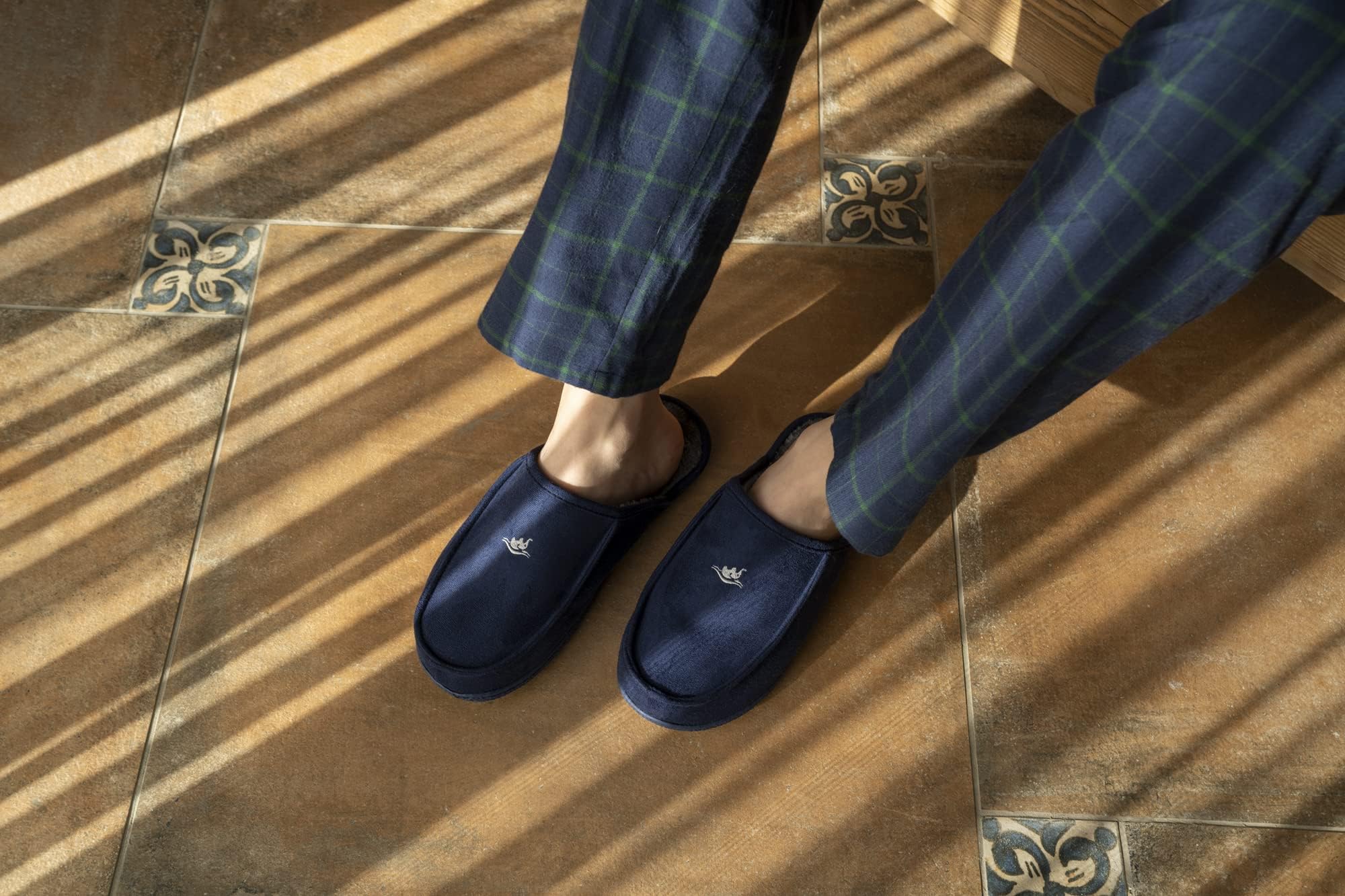 Orthopedic Memory Foam House Slippers for Men - Plush Suede Lined Indoor/Outdoor Clogs - Slip-On Comfort Shoes for Home, Office & Travel