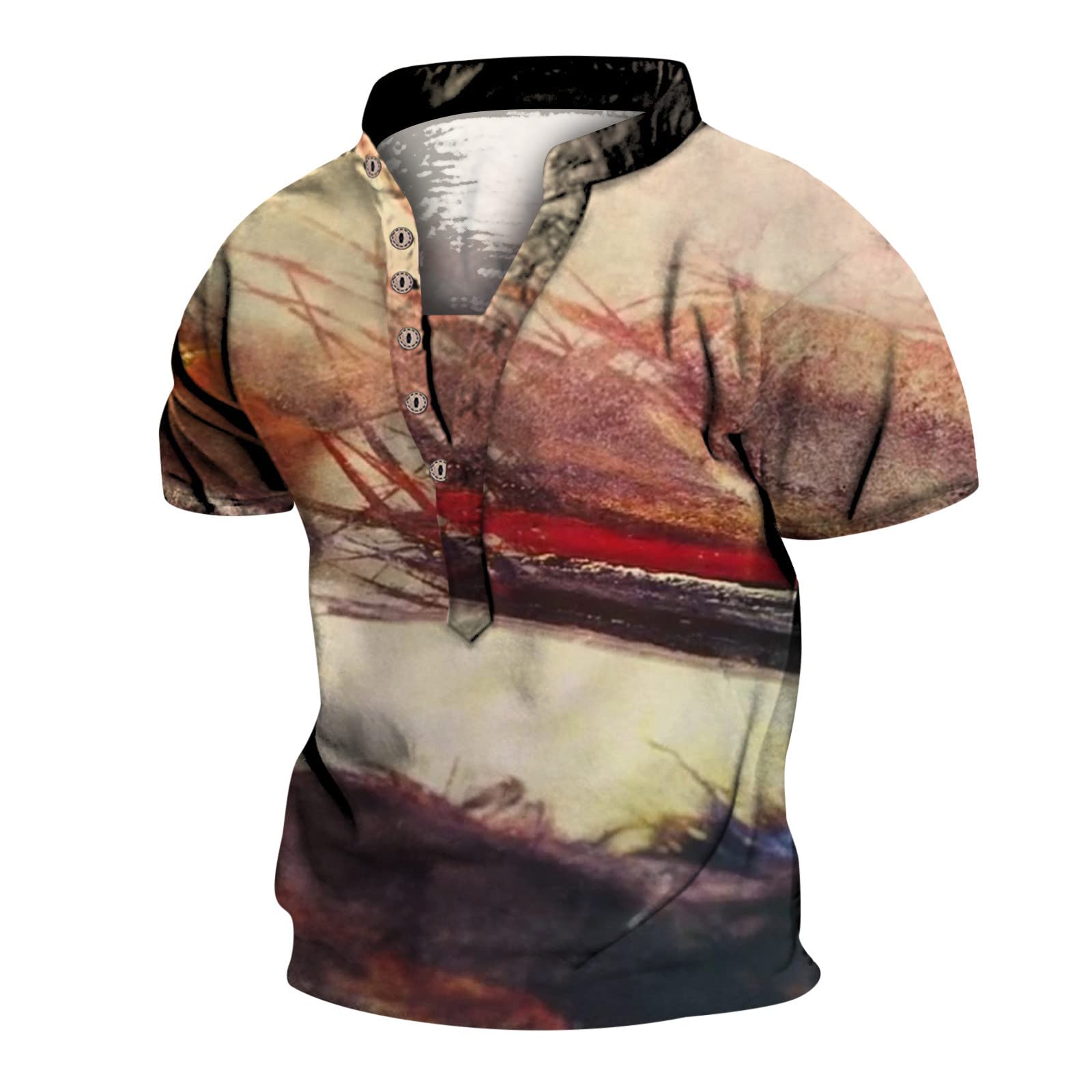 **Men's Hawaiian Floral Shirts - Loose Fit Printed Button Down Short Sleeve Shirts for Men - Breathable Casual & Work Wear - Perfect for Beach, Vacation, Summer Outfits & Tropical Parties**