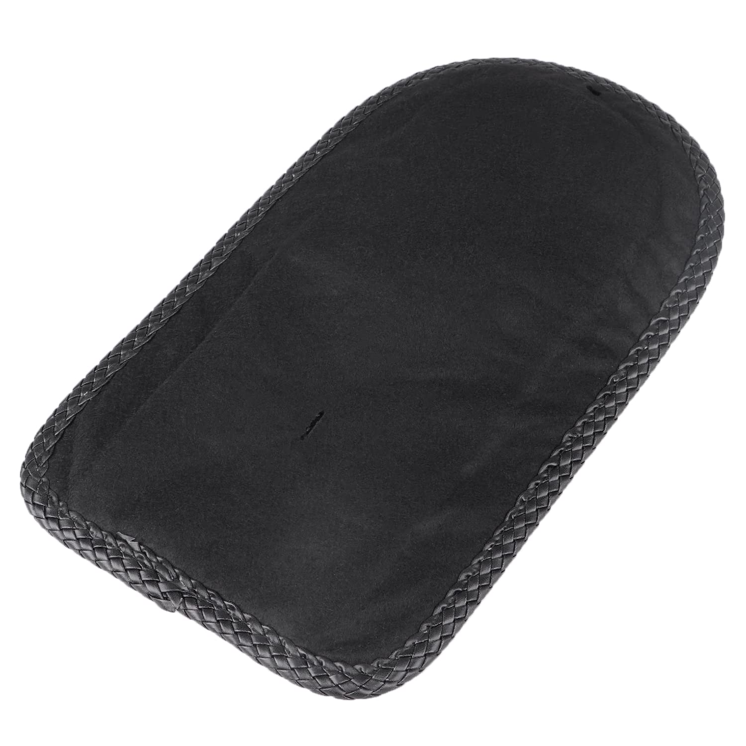 Black PU Leather Rear Fender Bib Short Style Solo Seat Cover for Harley Softail FXST Fatboy 2006-2010 & FLSTF/B 2007-2017 - Weather Protection & Custom Look for Motorcycle Rides
