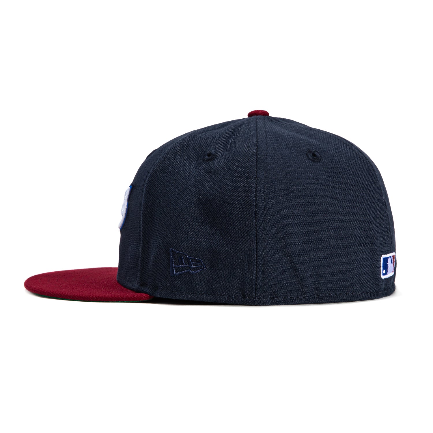 New Era 59Fifty Texas Rangers MLB Baseball Cap with American League Patch - Navy & Cardinal Colors for Baseball Games, Fan Gear, and Casual Wear