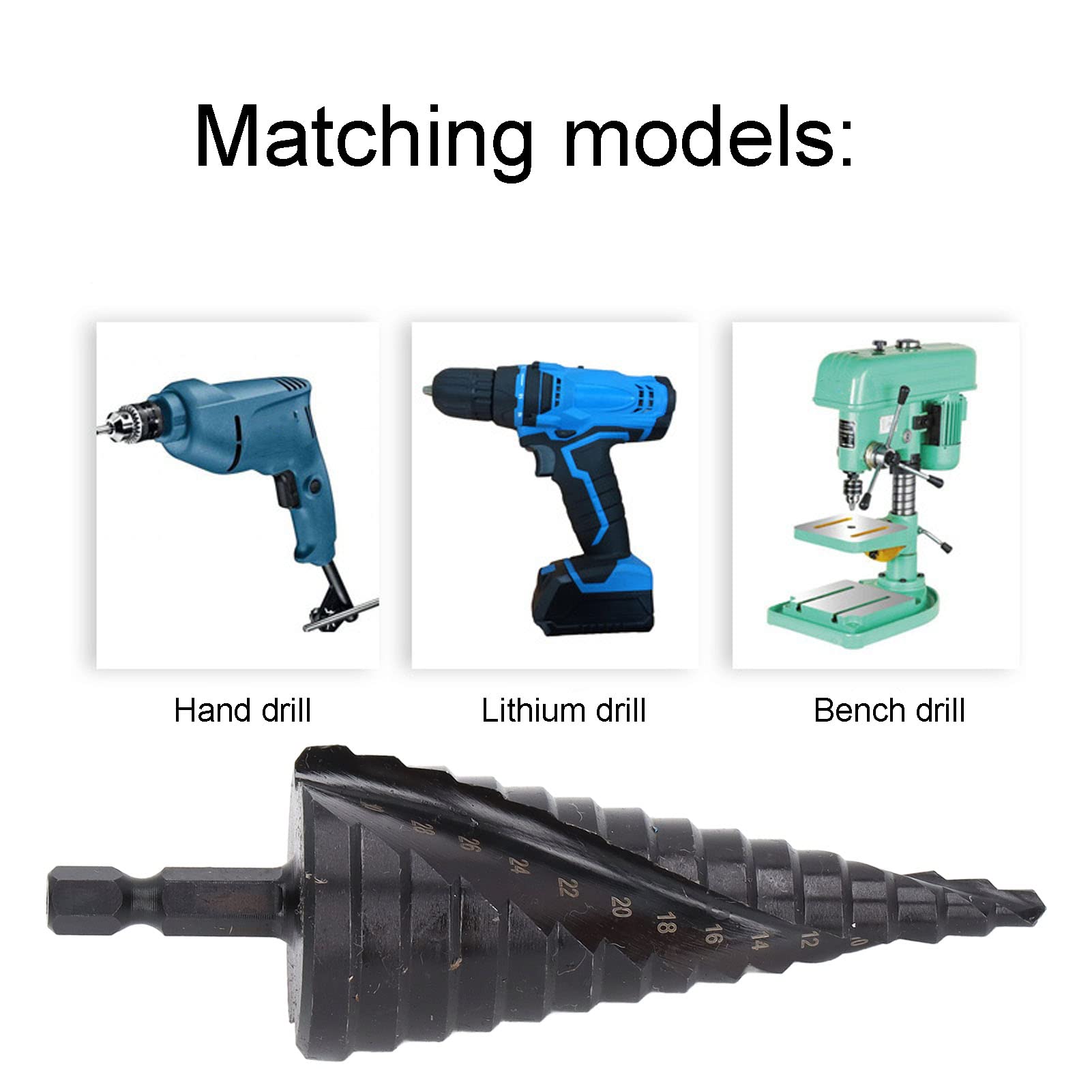 High-Speed Steel Step Drill Bit Set for Metal - Multi-Size Pagoda Cone Drill Bit with 118° Point Angle for Smooth & Clean Holes - Perfect for Drilling Machines, HVAC Work, and DIY Metal Projects