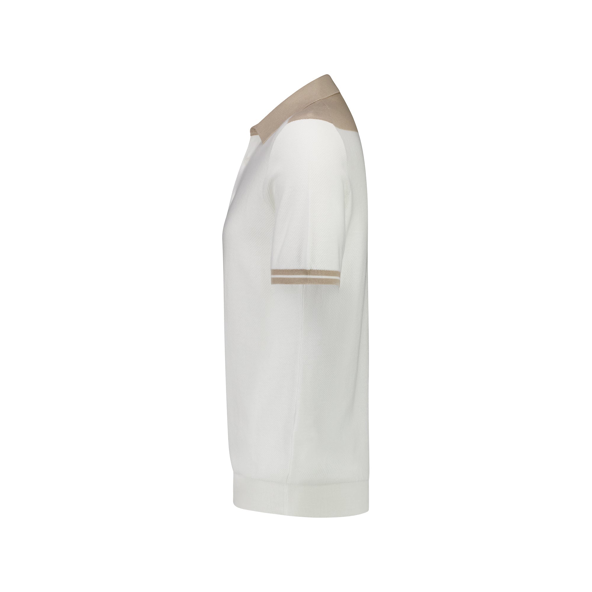 Ferrante Men's Short Sleeve Contrast Polo Shirt - White | Casual & Business Wear | Perfect for Golf, Office & Summer Outings