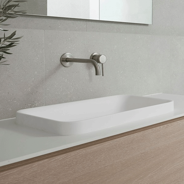 ADP Faith 495 x 260mm White Solid Surface Bathroom Sink Basin - Perfect for Modern Vanities and Powder Rooms
