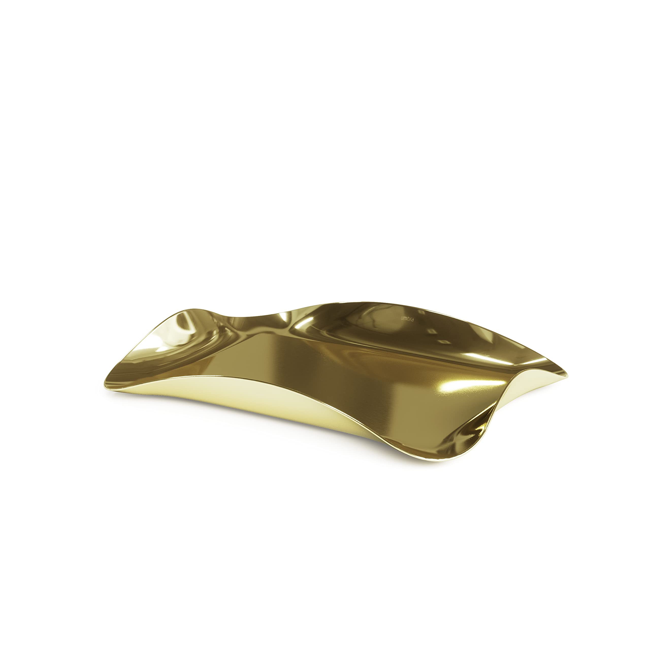 Umbra Brass Wave Tray - Stylish Home Decor for Living Room