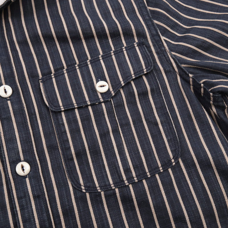 Freenote Rancho Navy Stripe Shirt - Premium Men's Casual Button-Up for Everyday Wear | Perfect for Work, Travel & Outdoor Adventures