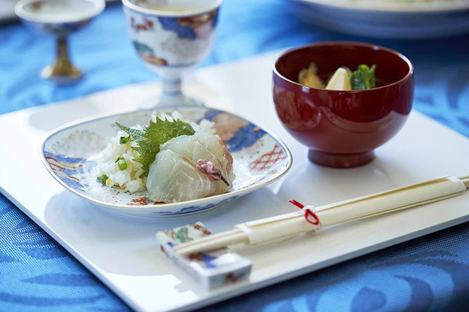 Arita Yaki Small Plate 15 cm (5.9 inches) - Handmade Japanese Ceramic Dish with Cherry Blossom, Maple and Pine Design - Perfect for Sushi, Desserts & Home Decor