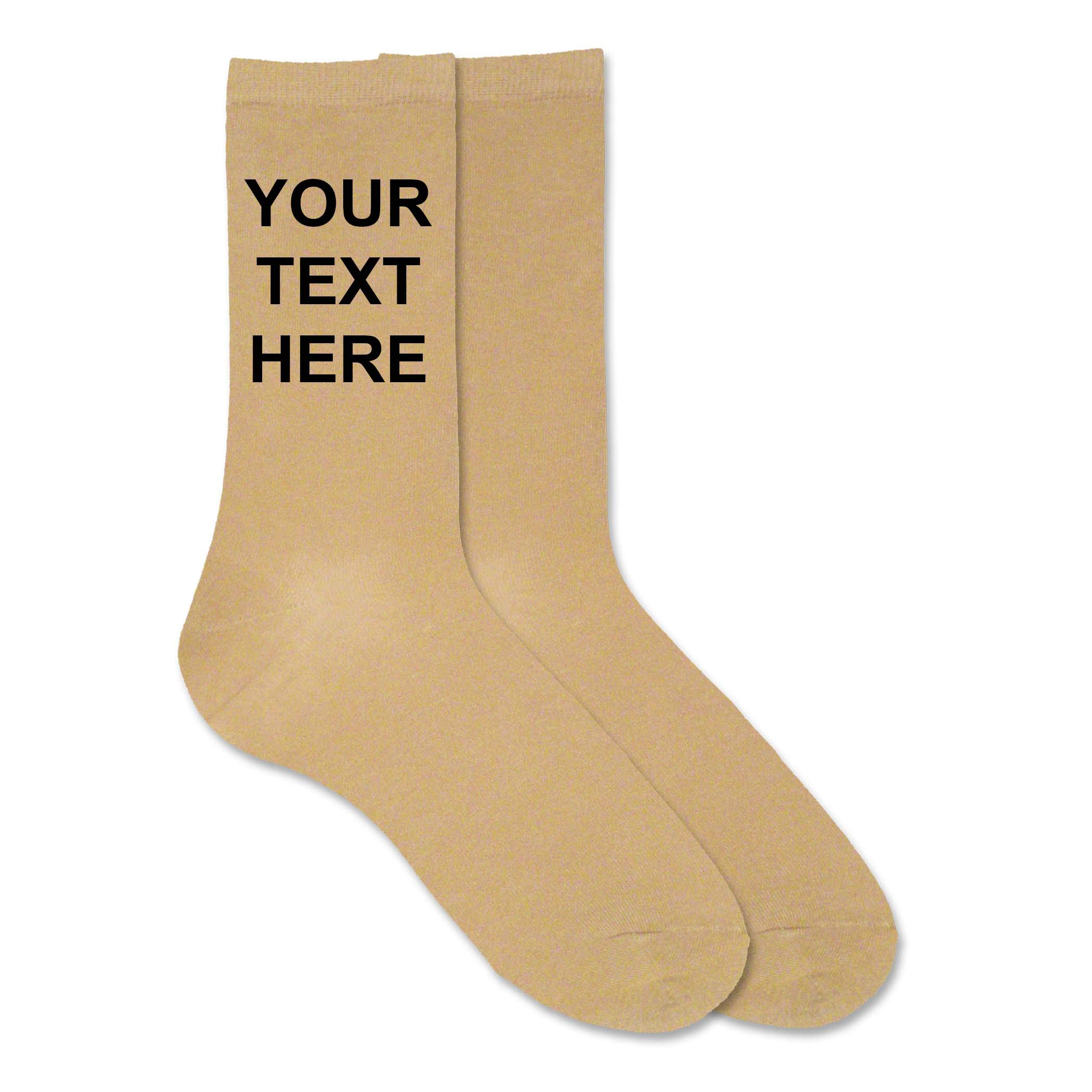 Custom Personalized Socks for Men - Add Your Name, Text & Designs | Premium Dress Socks for Gifts, Weddings & Business Attire
