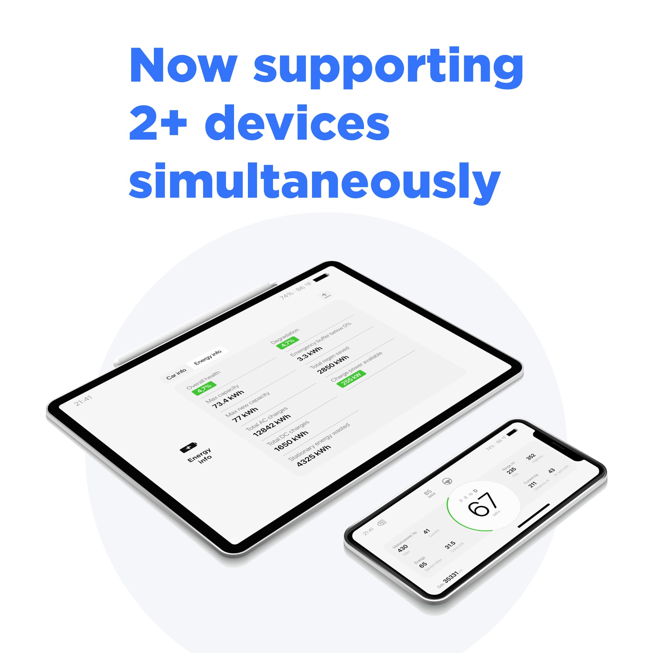 Teslogic v2: Digital Instrument Cluster with Custom Shortcuts for Tesla Model 3 (2021+) & Model Y (All Years) - Wireless Charger Not Included | Real-Time Driving Data Display for Enhanced Safety & Convenience