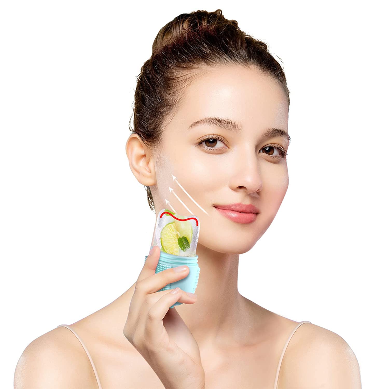 DEE SONS Ice Roller for Face, Eyes & Neck – Reusable Silicone Ice Massager to Reduce Puffiness, Eye Bags & Migraine Pain | Skin Care & Facial Therapy Tool for Glowing Skin | Perfect for Morning Routine & Post-Workout Recovery