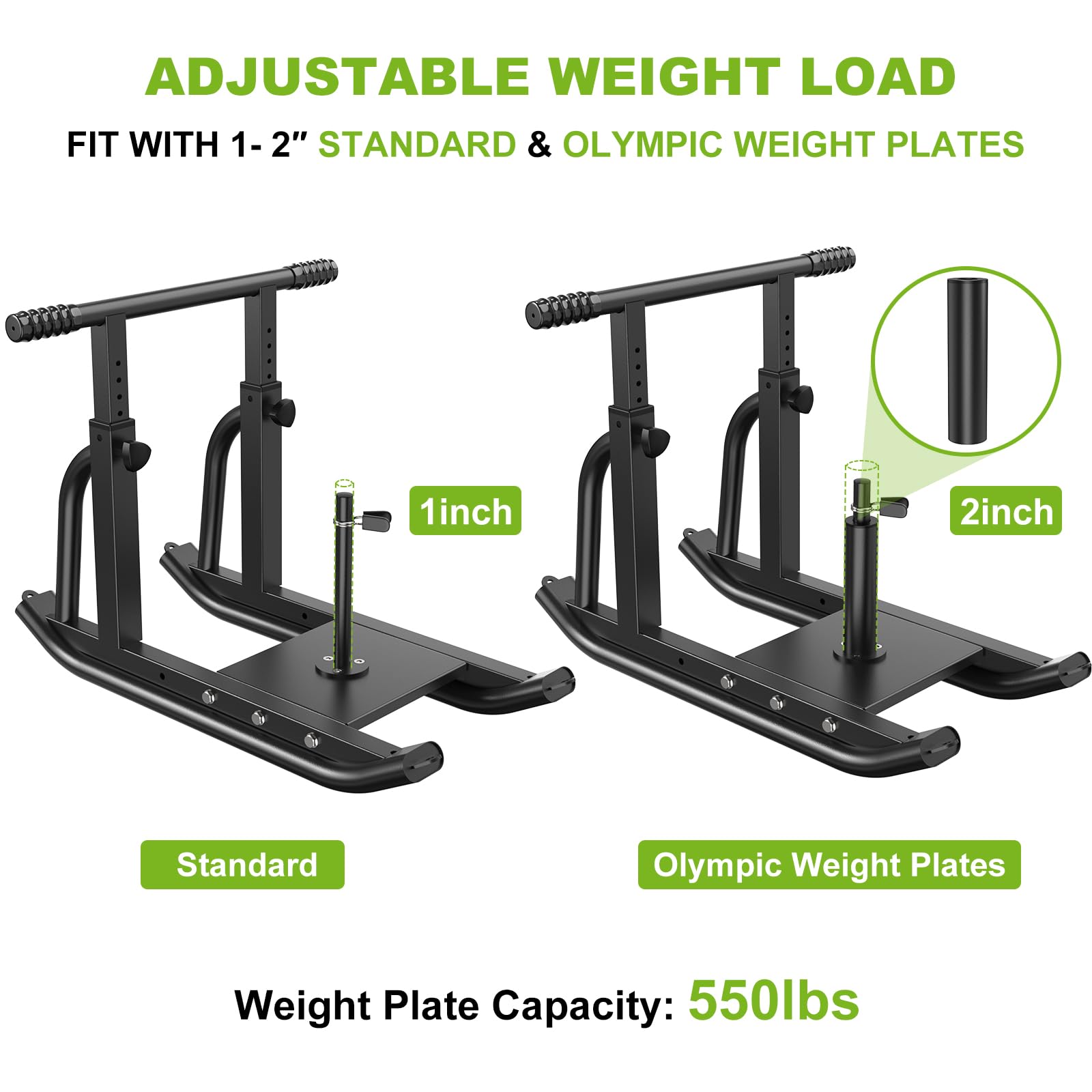Heavy Duty Weight Sled for Strength Training - Adjustable Push Pull Gym Sled with Height-Adjustable Handle - Fitness Equipment for Muscle Building & Speed Improvement - Compatible with 1