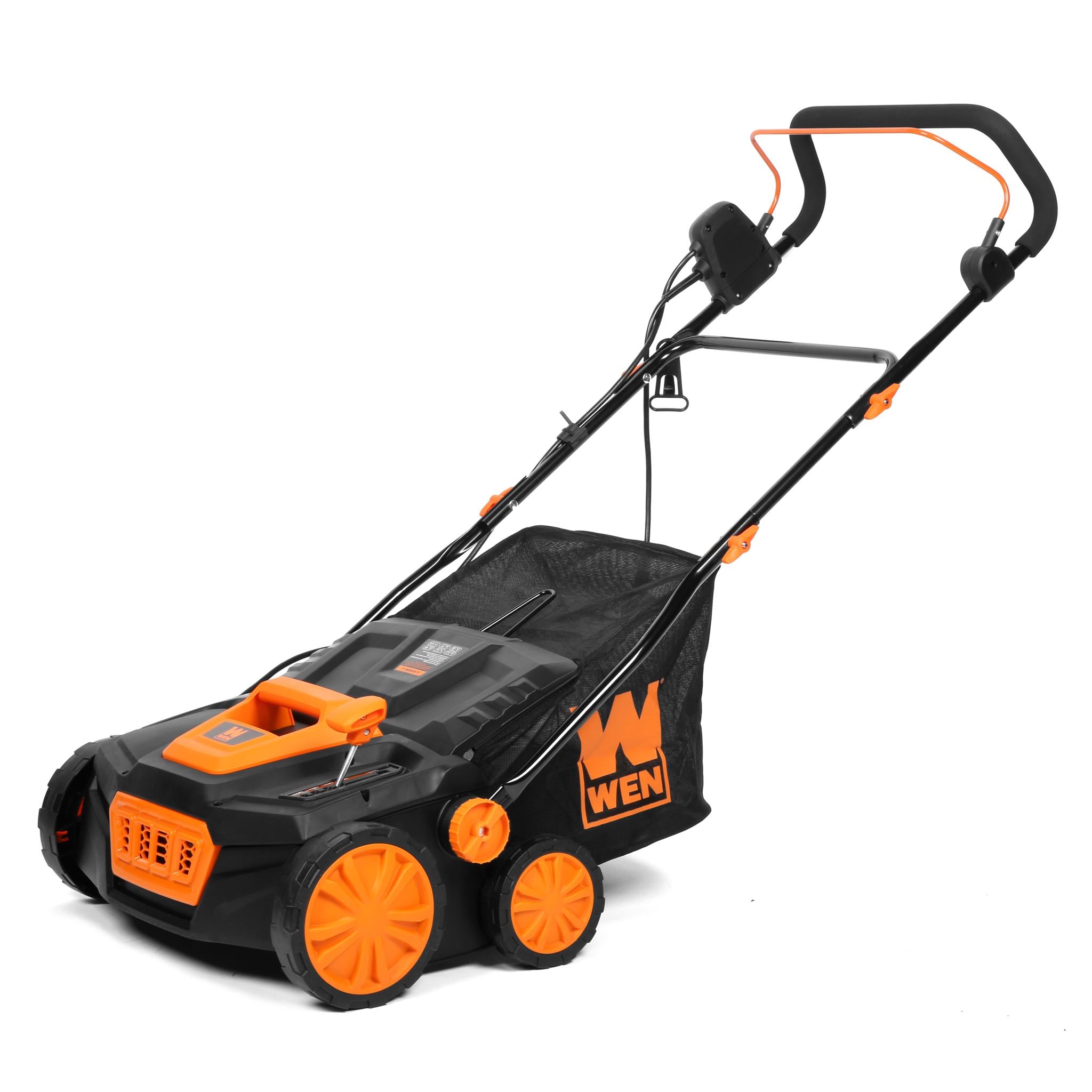 WEN DT1315 15-Inch 13 Amp 2-in-1 Electric Dethatcher & Scarifier with Collection Bag | Lawn Care & Yard Maintenance for Thatch Removal & Soil Aeration