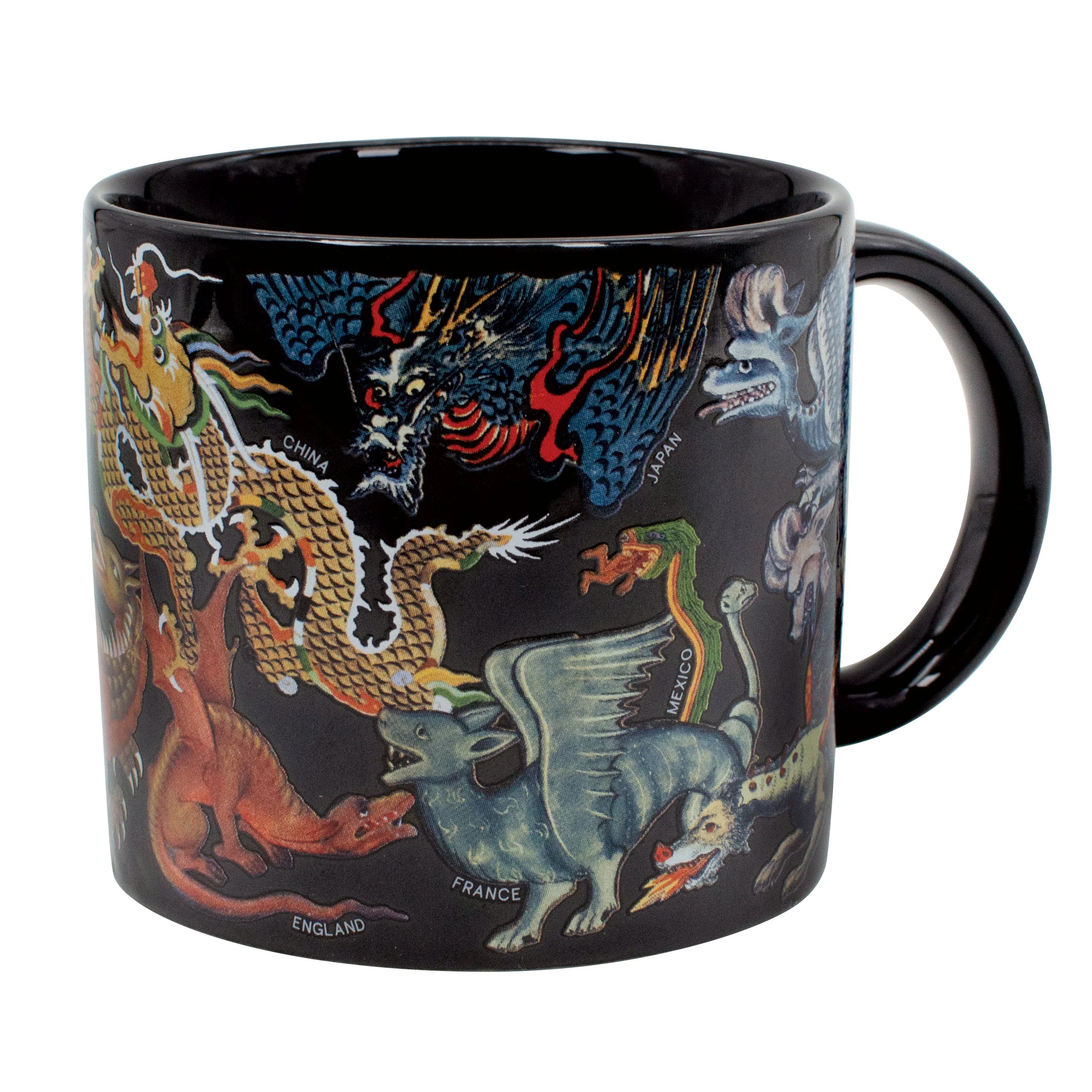 Dragon Themed Coffee Mug - Ceramic Cup with Unique Dragon Design for Tea, Coffee & Hot Drinks - Perfect Gift for Fantasy Lovers & Game of Thrones Fans