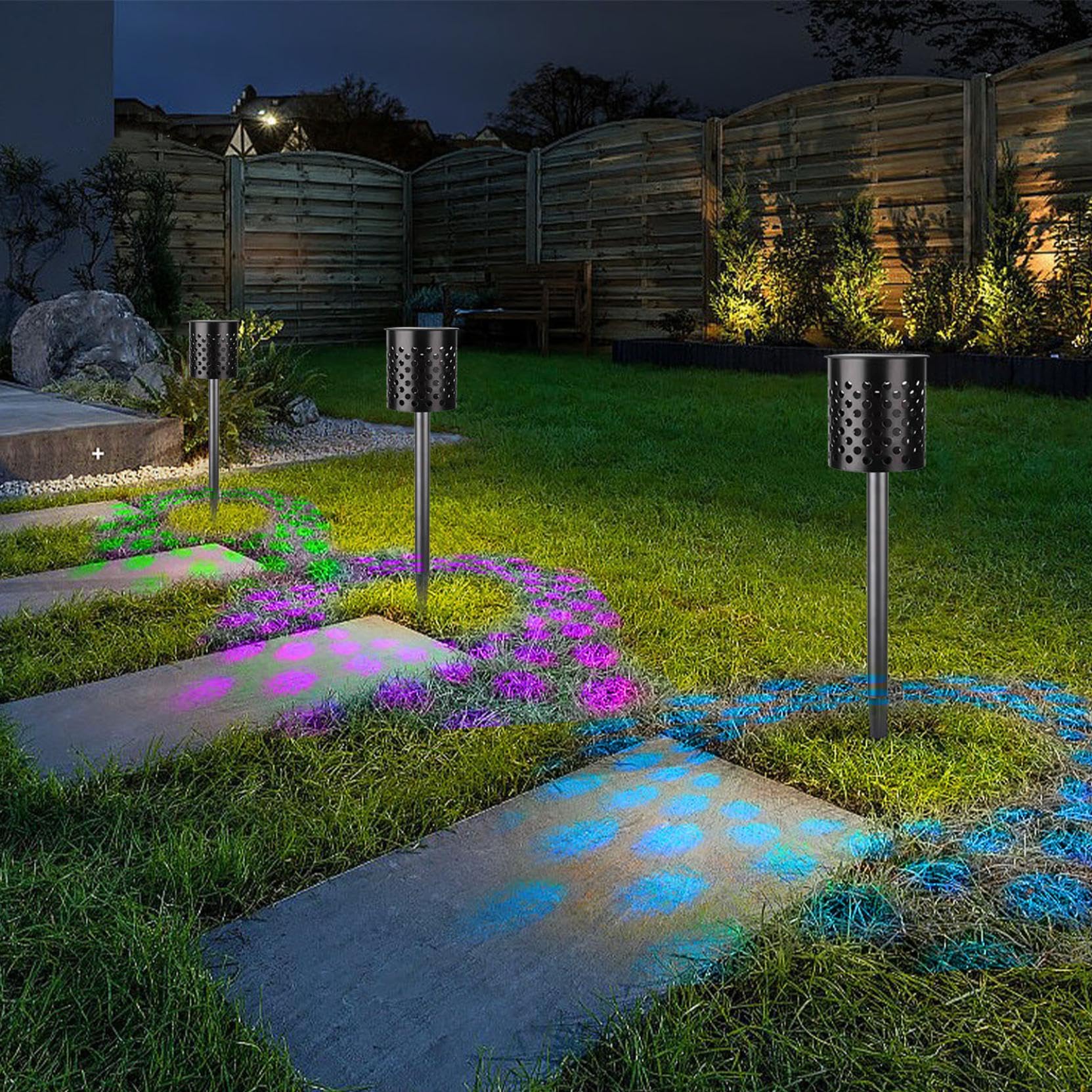 Solar Pathway Lights Outdoor - Waterproof LED Solar Garden Lights with Dusk to Dawn Sensor, 12 Hours Illumination for Patio, Yard, Driveway, Walkway & Landscape Decor - Perfect for Outdoor Lighting & Nighttime Safety