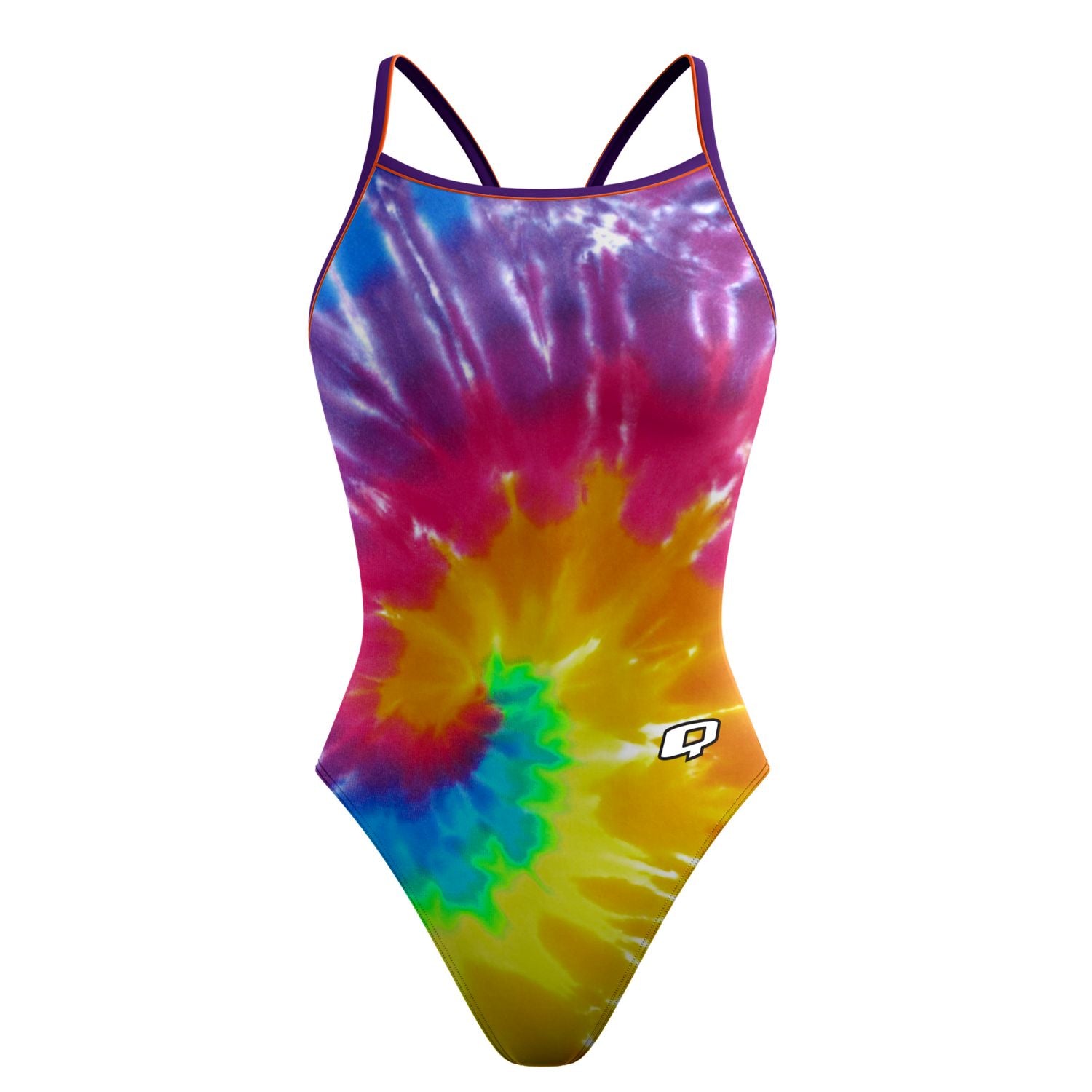 Retro Daze High Waisted Skinny Strap Swimsuit - Vintage One Piece Bathing Suit for Women, Perfect for Beach Vacation & Pool Party