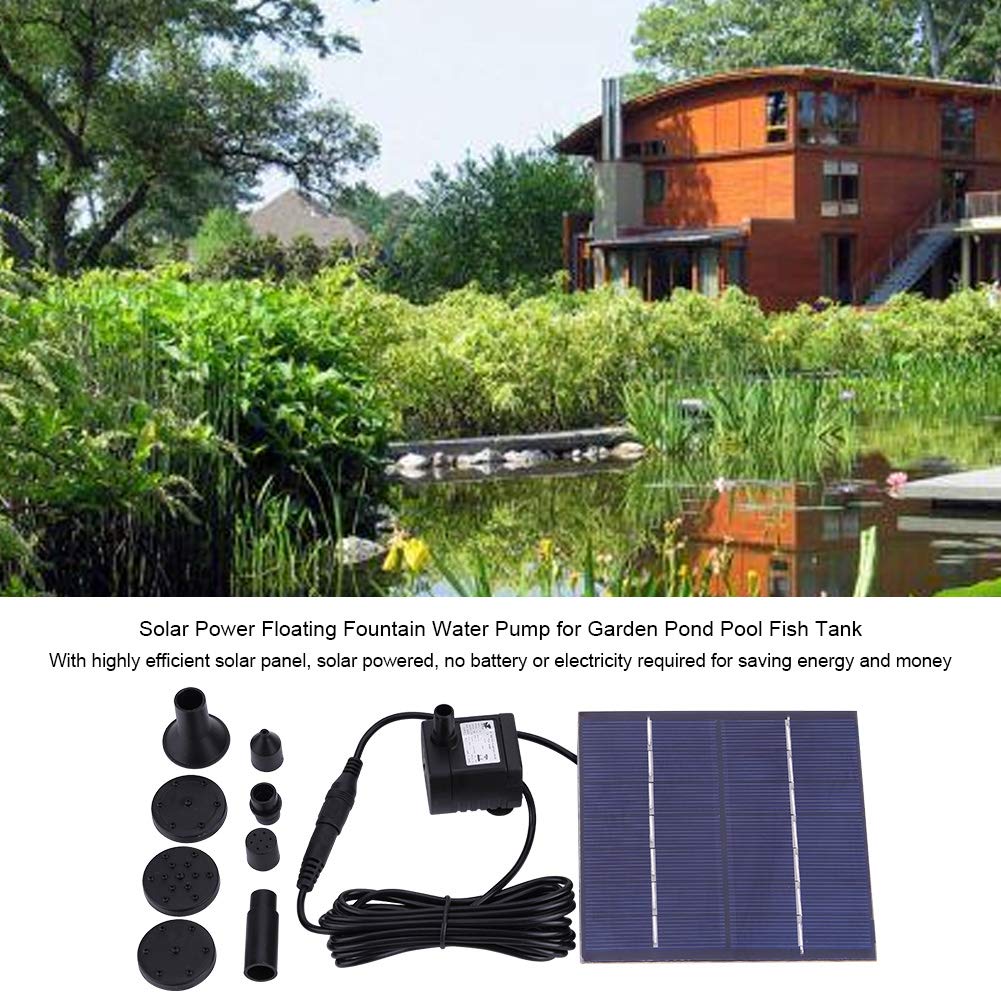 Solar Fountain Pump for Bird Bath, Fish Tank, Pond & Garden - Outdoor Solar Powered Water Pump with Aerator - Perfect for Backyard, Patio & Small Water Features (1Pcs)
