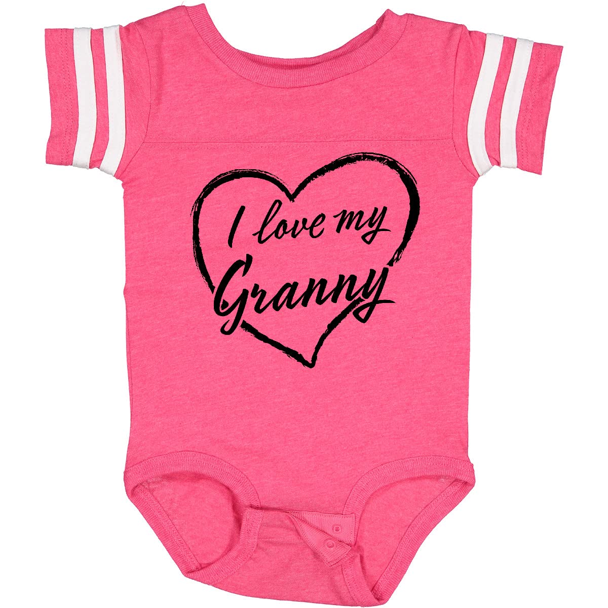 Inktastic I Love My Granny Black Chalk Heart Baby Bodysuit - Cute Outfit for Grandparents Day, Family Reunions & Photo Shoots