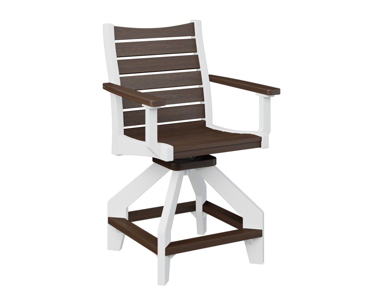 Berlin Gardens Bristol Swivel Counter Chair - Adjustable Height Bar Stool with 360° Rotation, Padded Seat & Backrest - Perfect for Kitchen Islands, Breakfast Bars & Home Decor