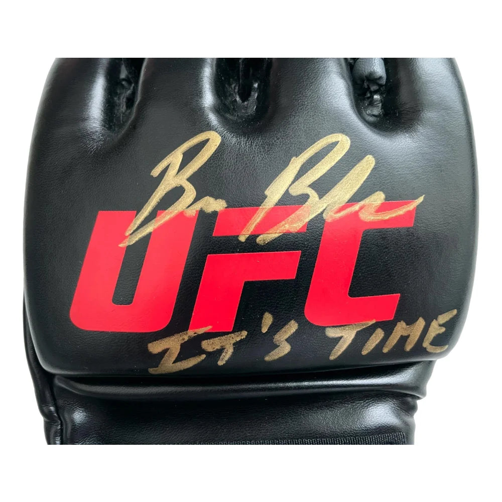 Bruce Buffer Signed UFC Gloves - Authentic Autographed MMA Collectible with 