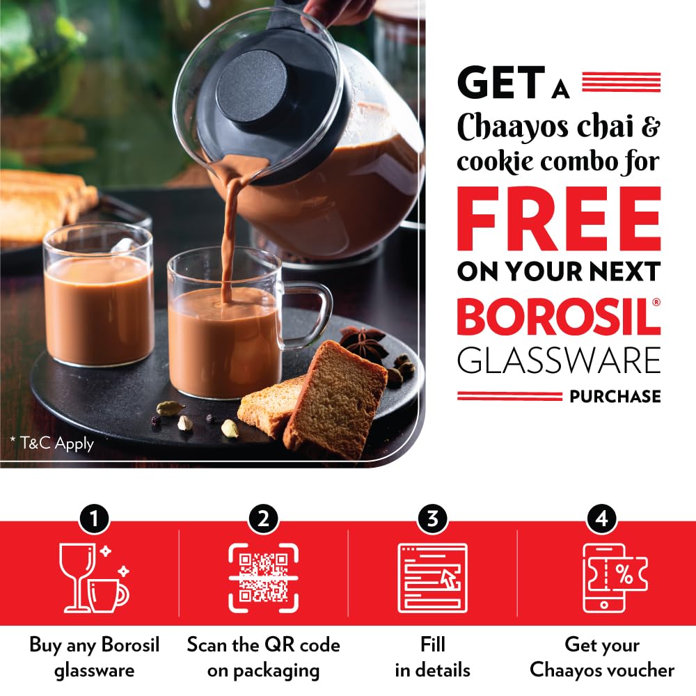 Borosil 305 ml Zodiac Sign Leo Coffee Mug - Borosilicate Glass Tea Cup, Microwave & Dishwasher Safe, Scratch Resistant, Lightweight - Perfect for Chai, Green Tea, Milk, Hot & Cold Beverages - Great for Home, Office, Gifts & Astrology Lovers