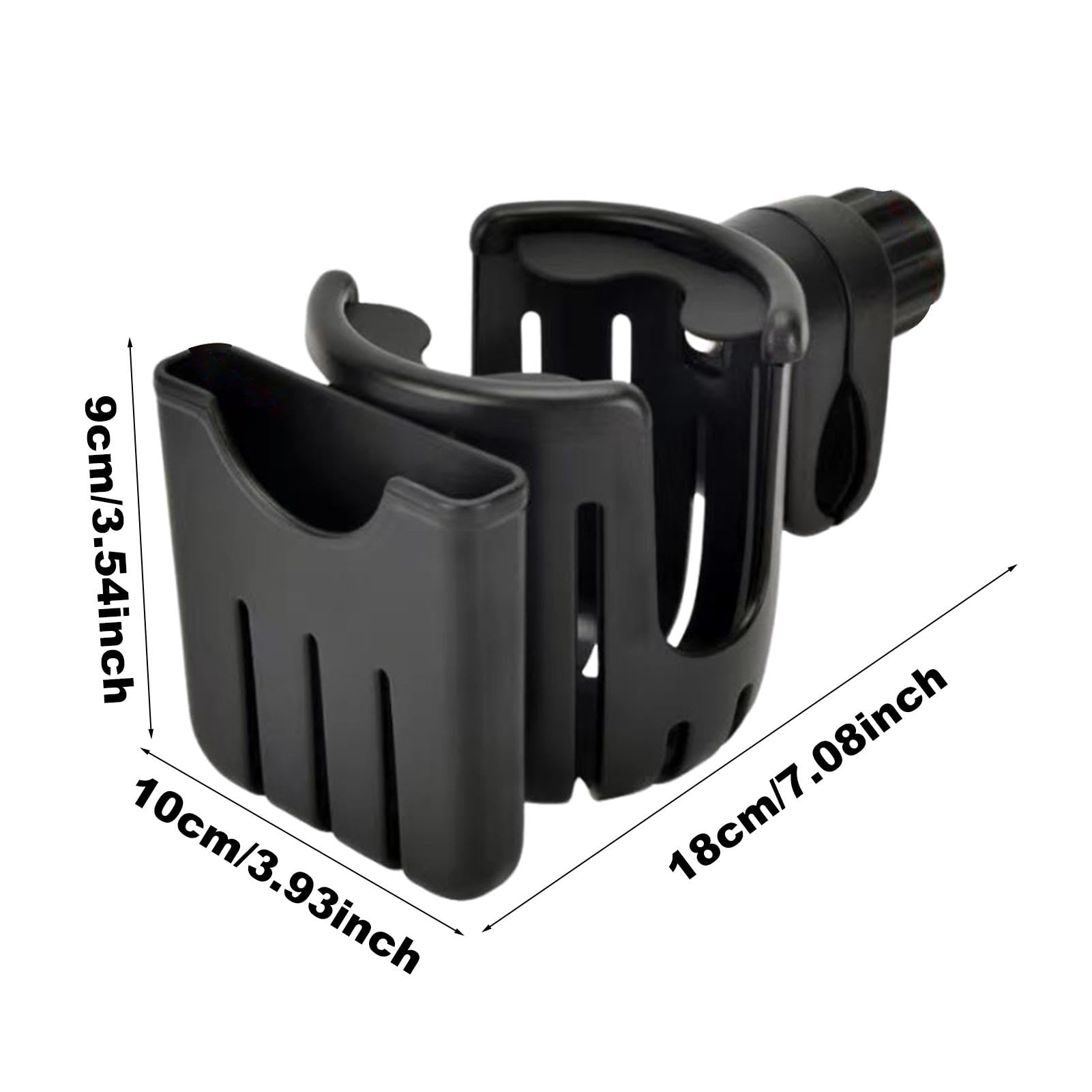 Wheelchair & Scooter Cup Holder with Phone Mount - for Strollers & Walkers