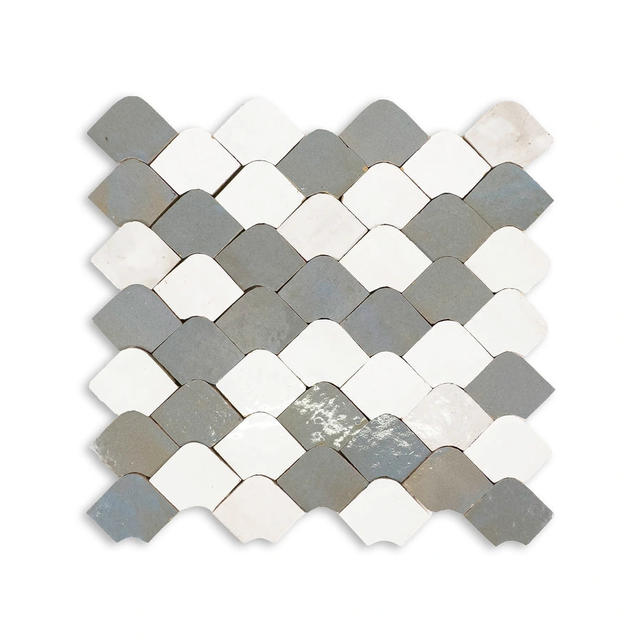 Zellige Mosaic Tiles - Authentic Moroccan Handmade Tiles with Intricate Geometric Patterns for Kitchen Backsplash, Bathroom & Pool Design | Chouari